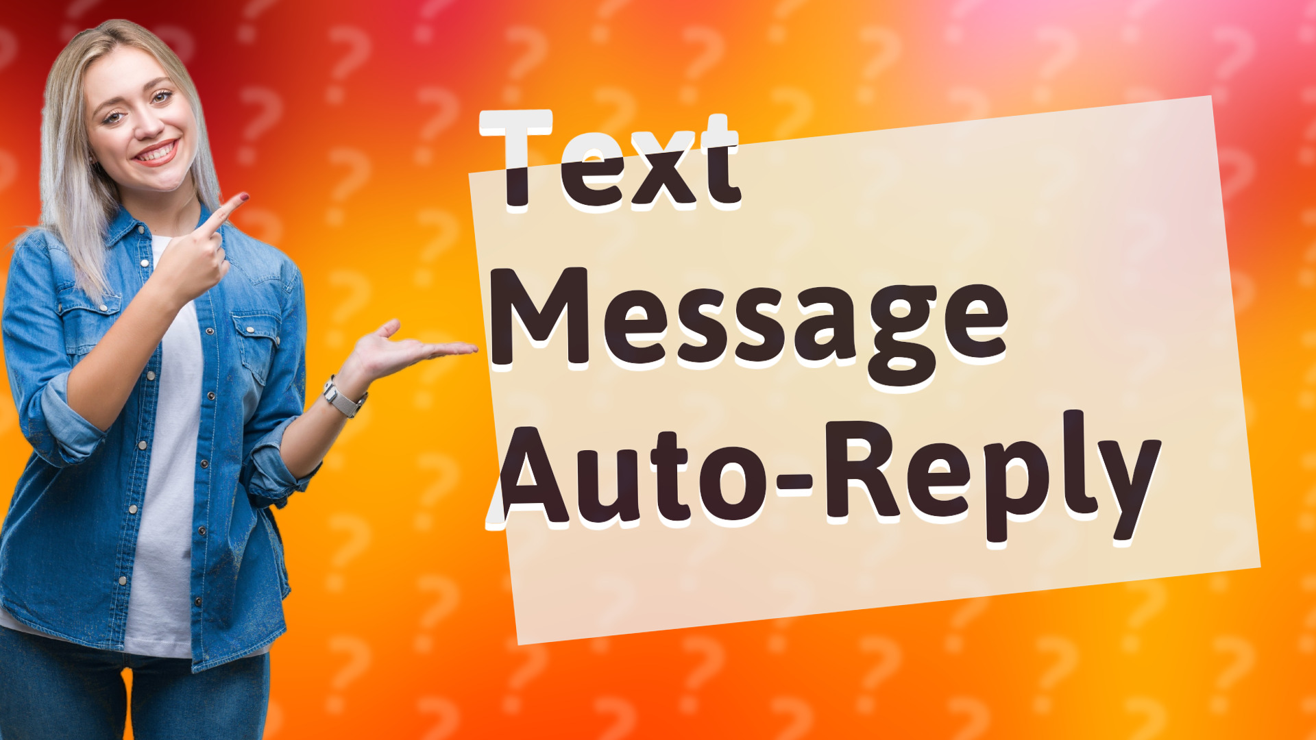 Text Message Auto-Reply