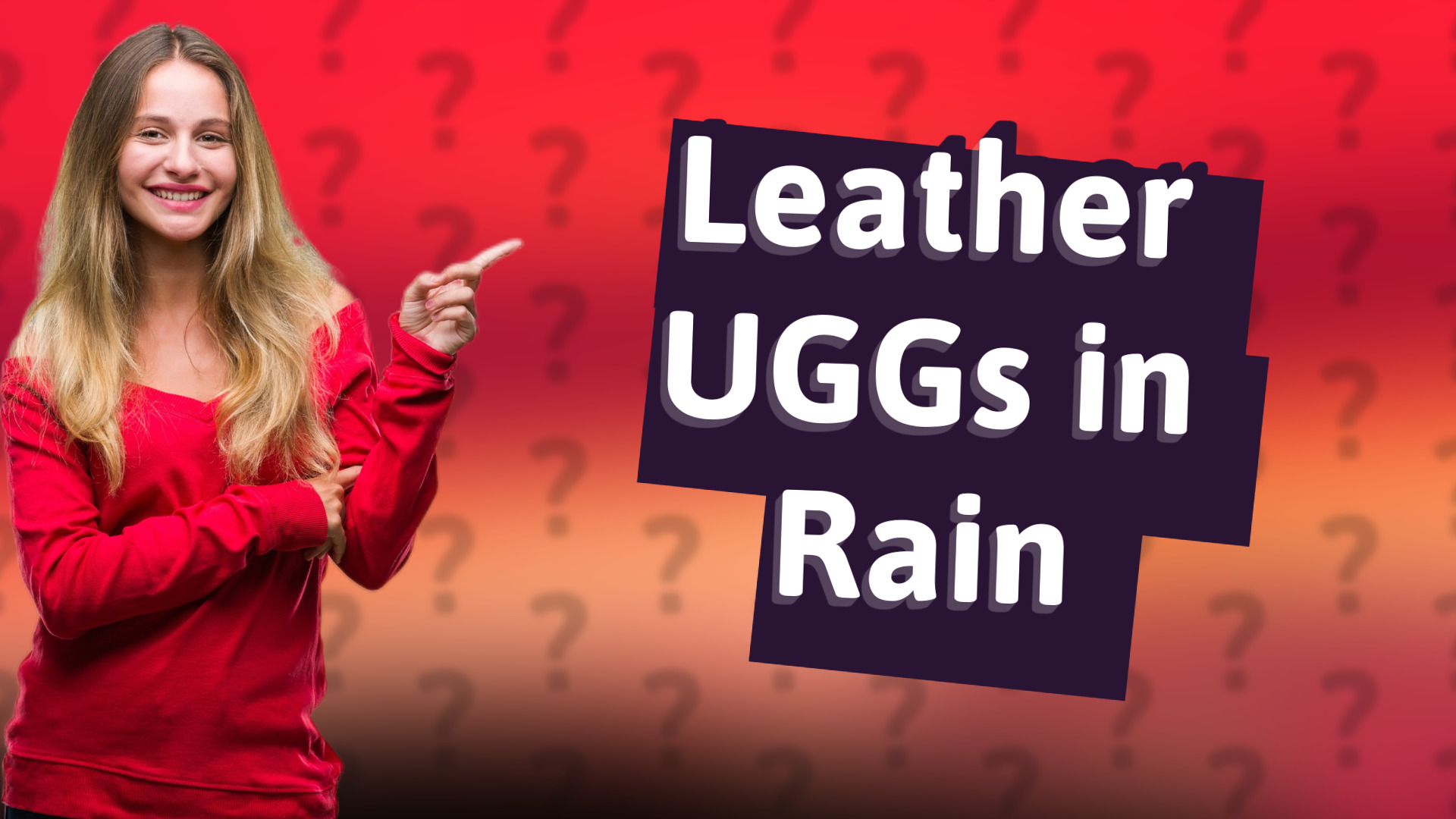 Leather UGGs in Rain