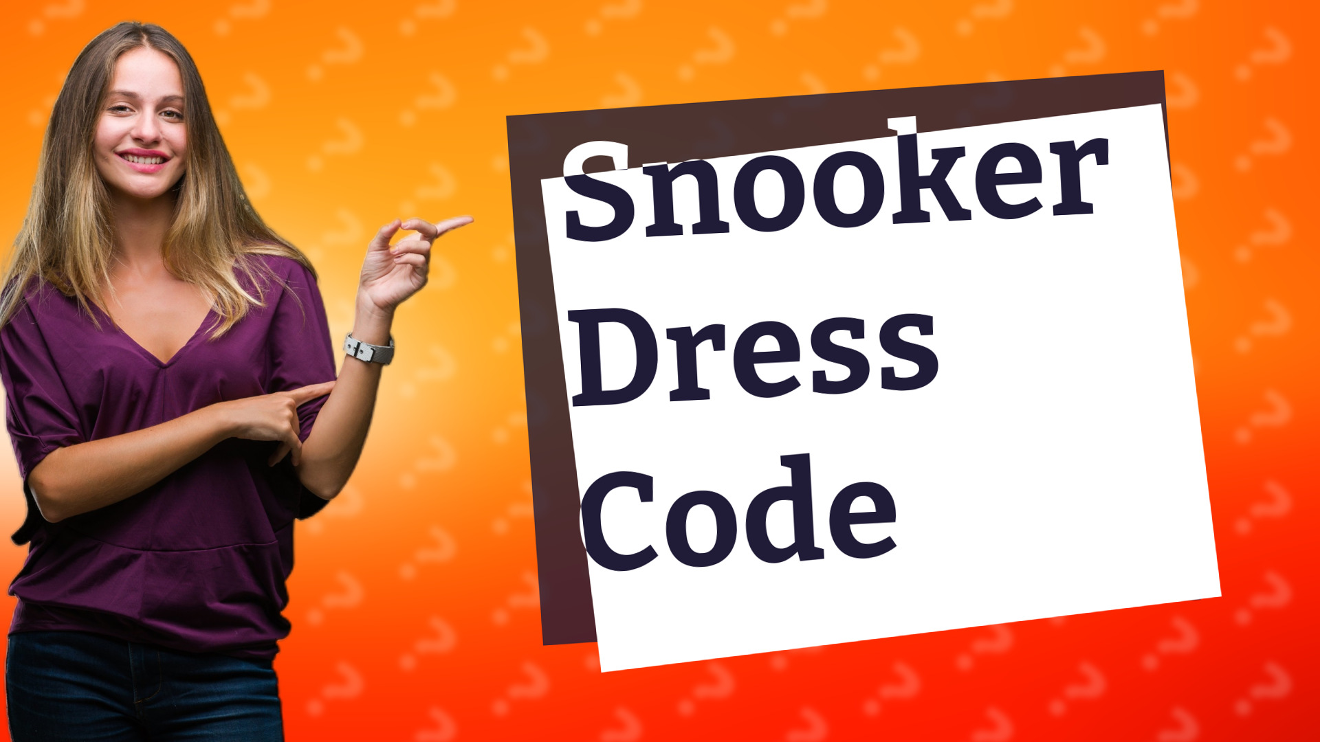Snooker Dress Code
