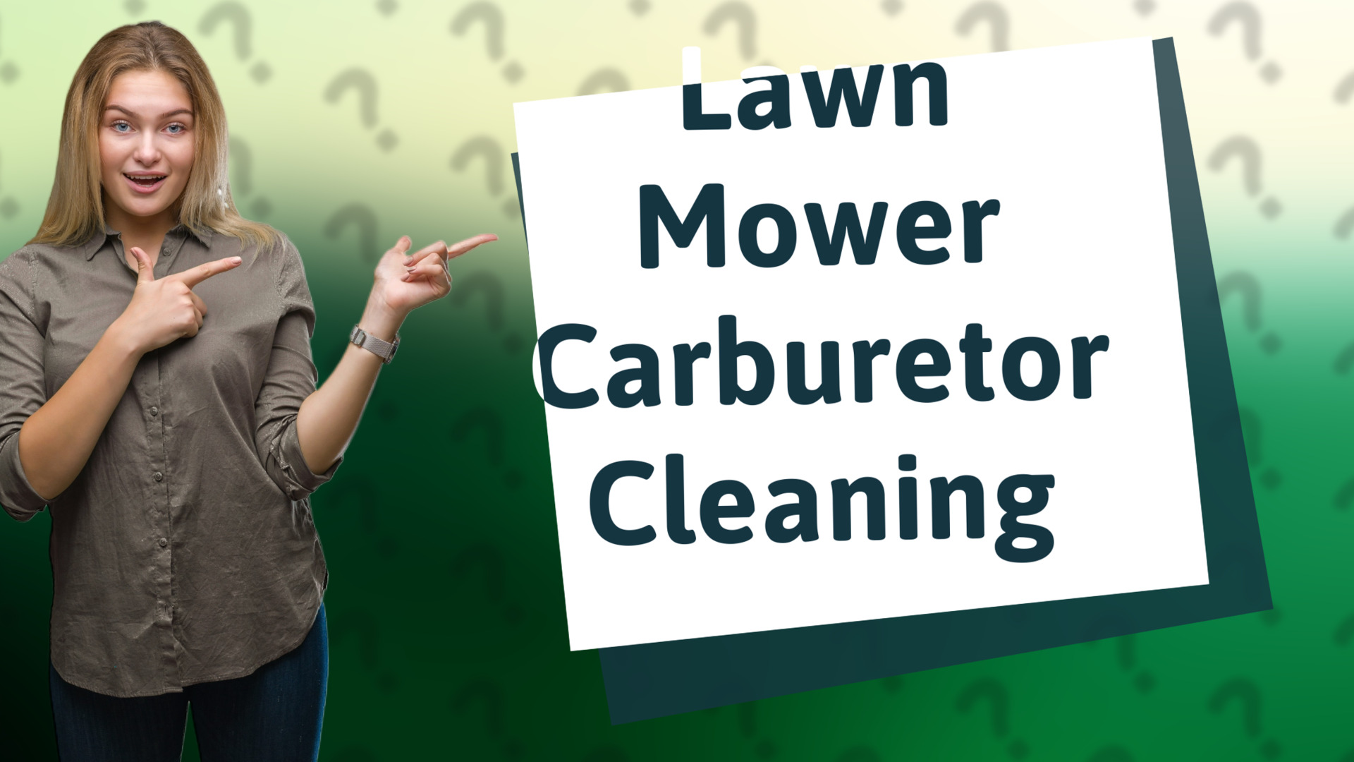 Lawn Mower Carburetor Cleaning