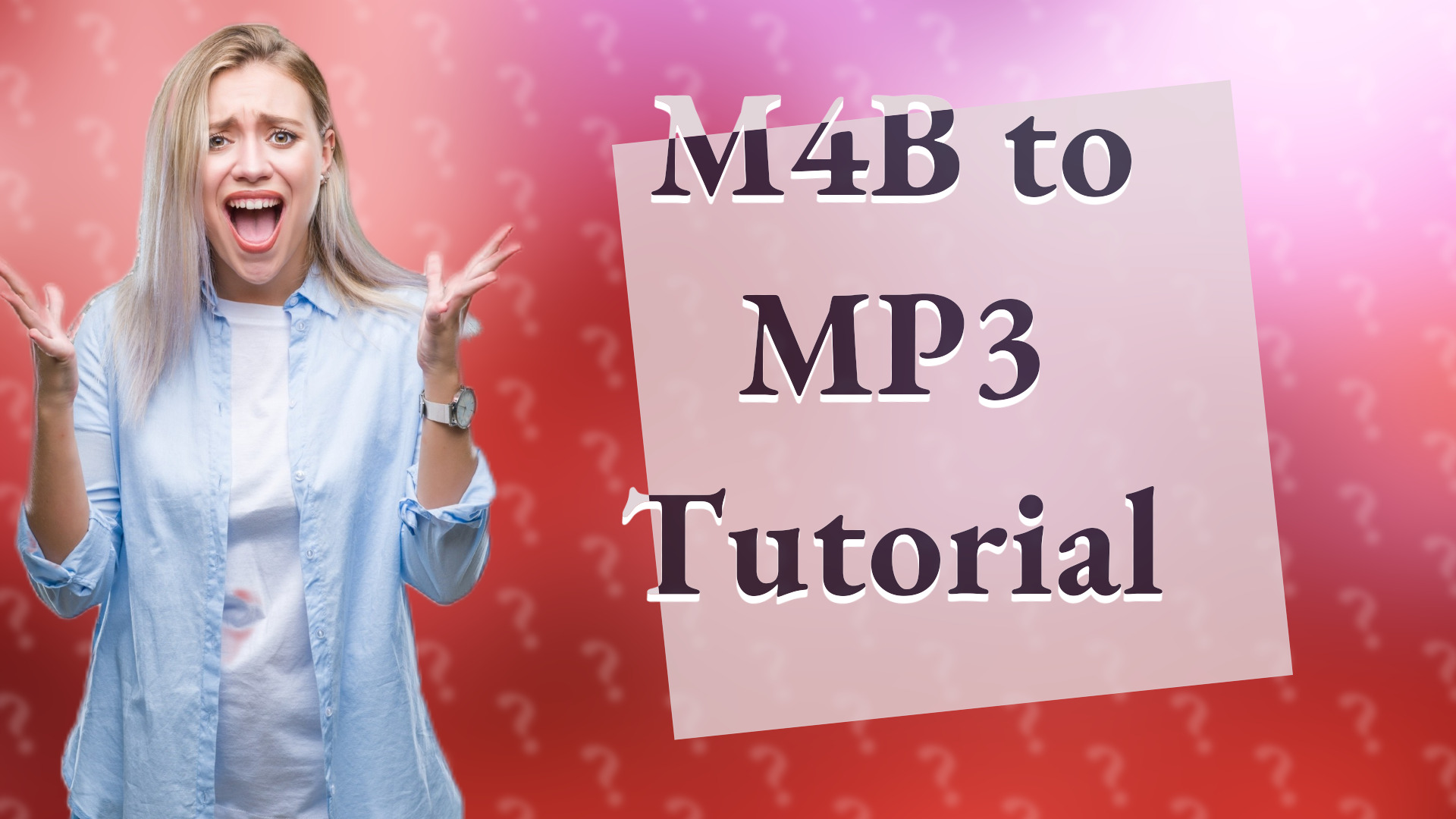 M4B to MP3 Tutorial