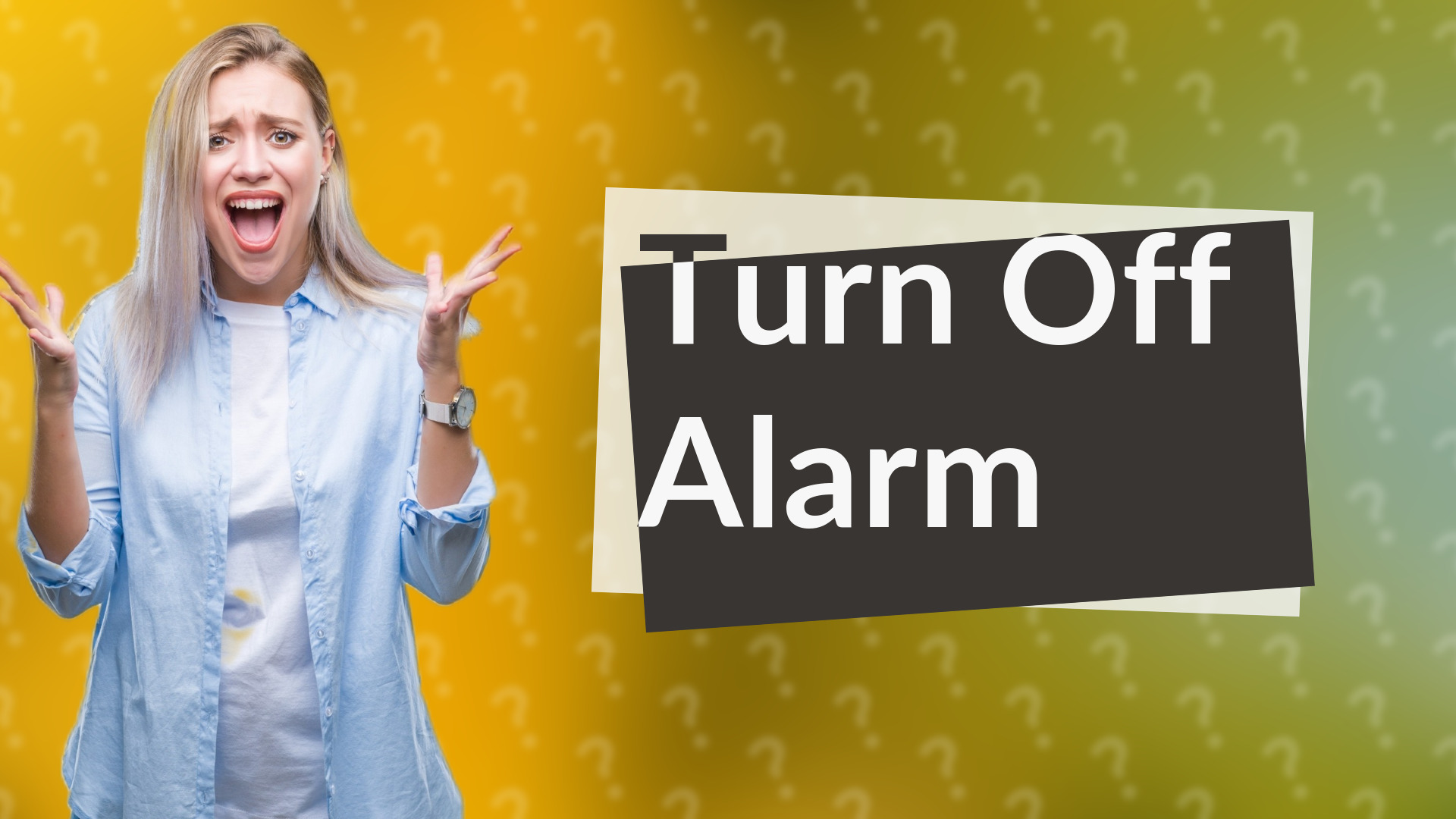 Turn Off Alarm