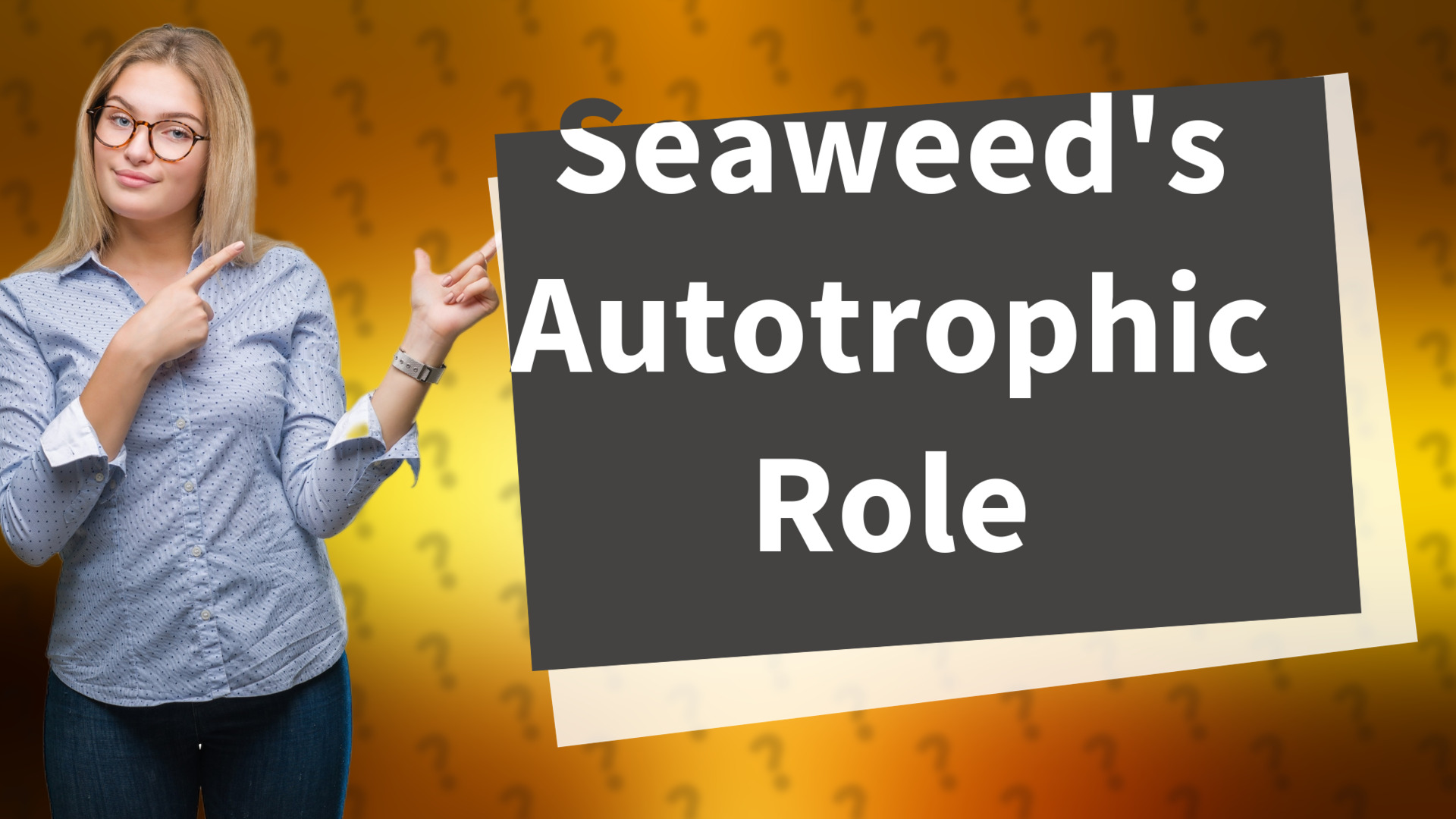 Seaweed's Autotrophic Role