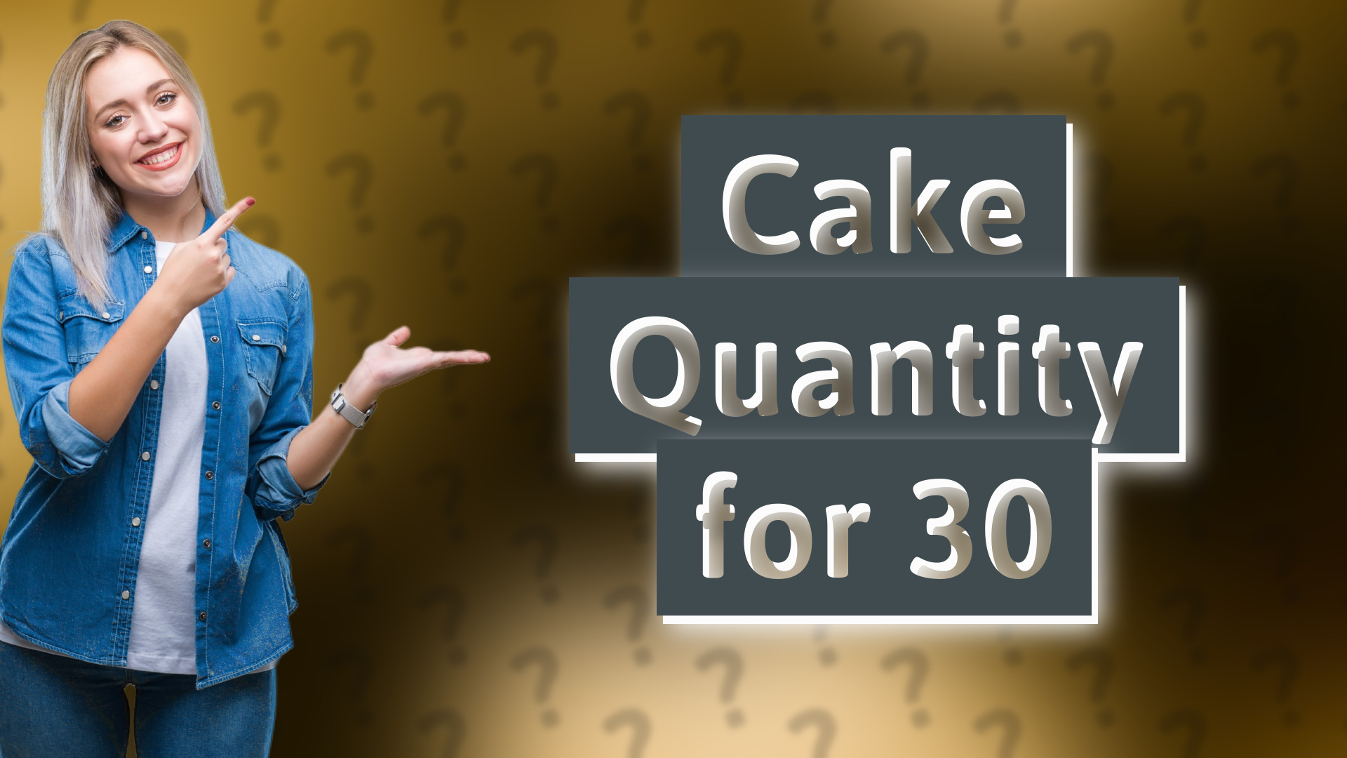 Cake Quantity for 30