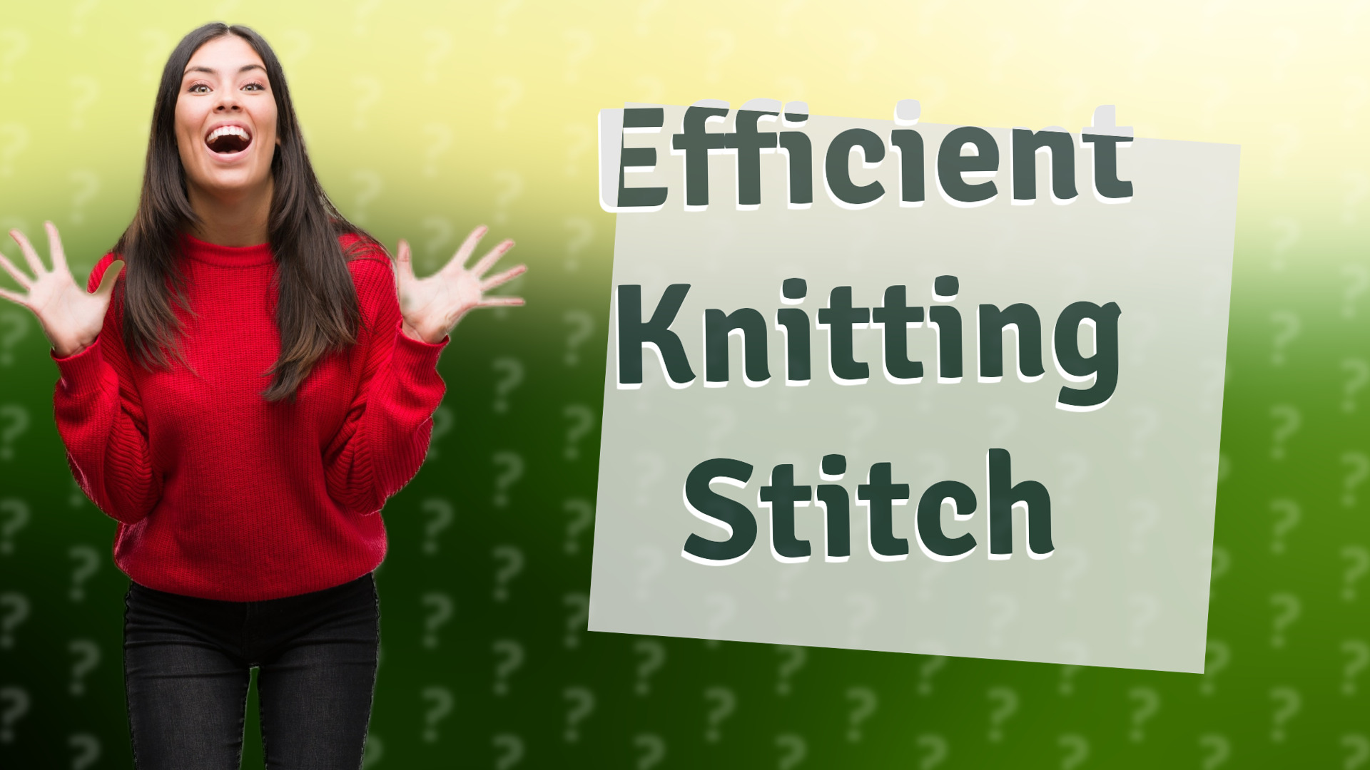 Efficient Knitting Stitch