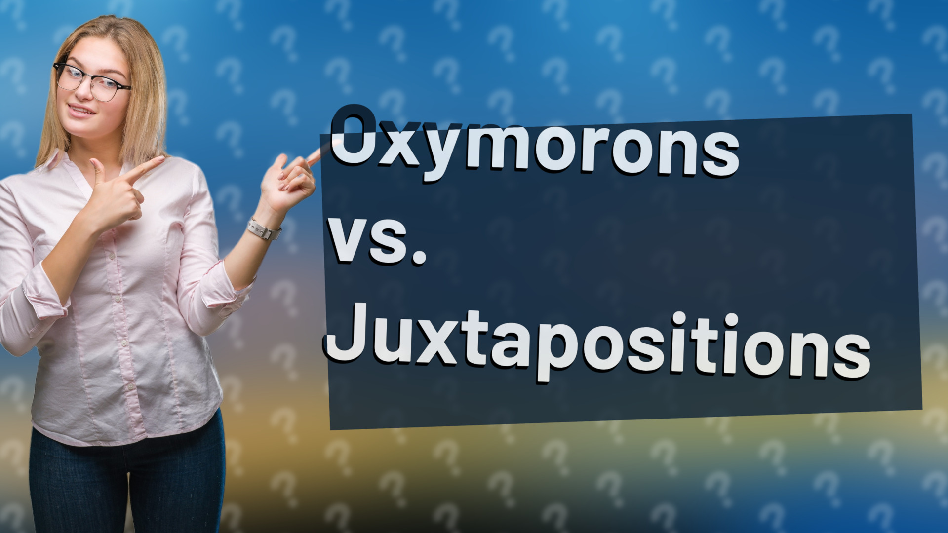 Oxymorons vs. Juxtapositions