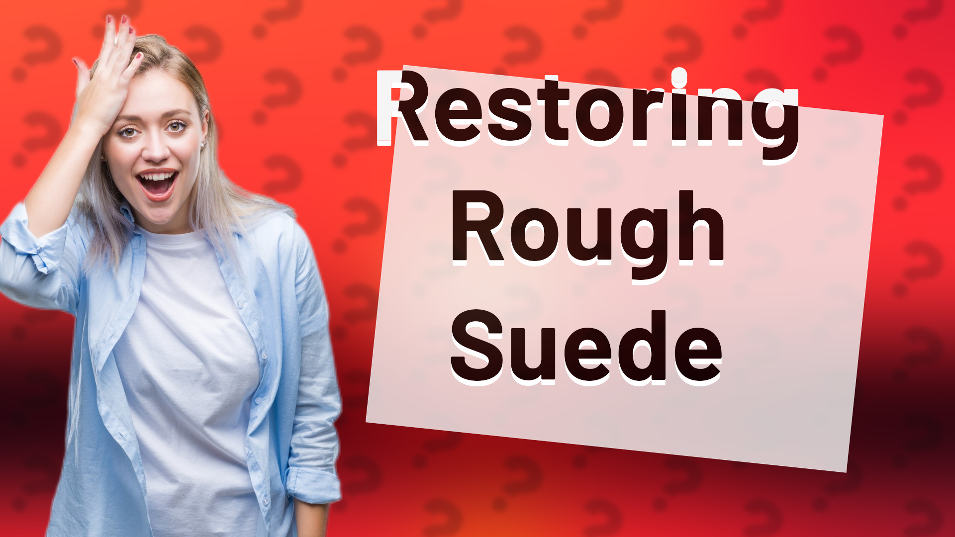 Restoring Rough Suede