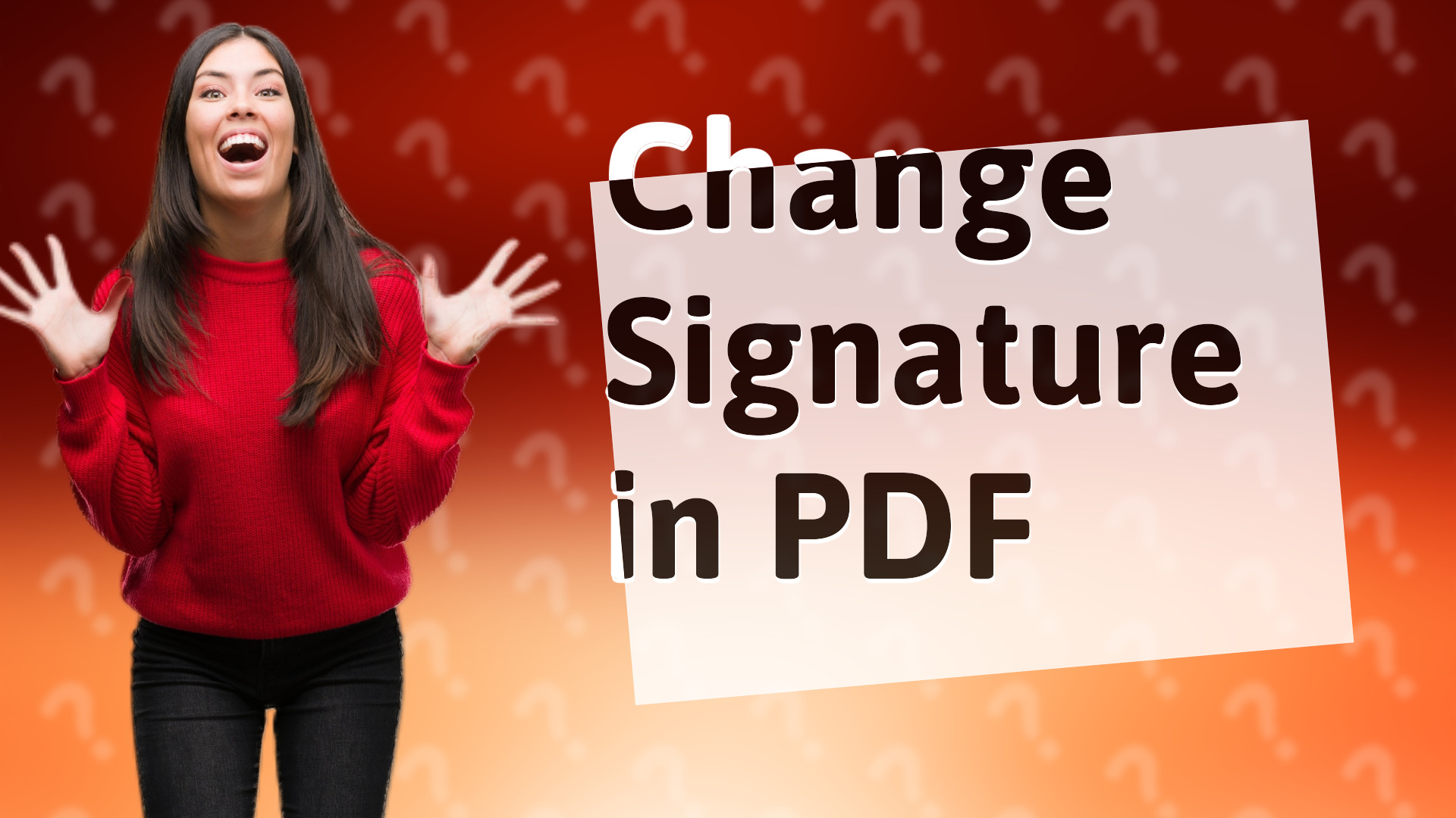 Change Signature in PDF