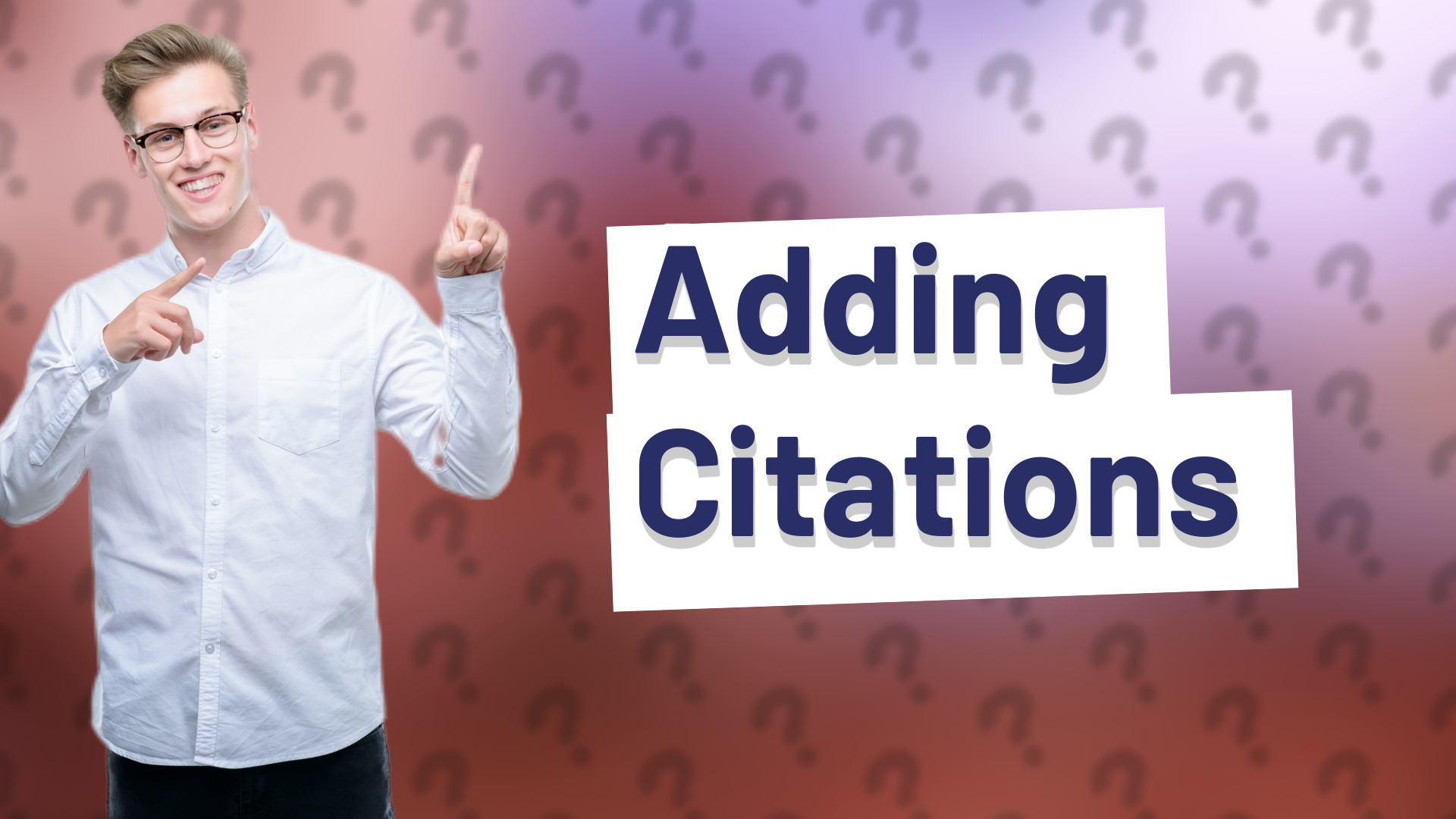 Adding Citations