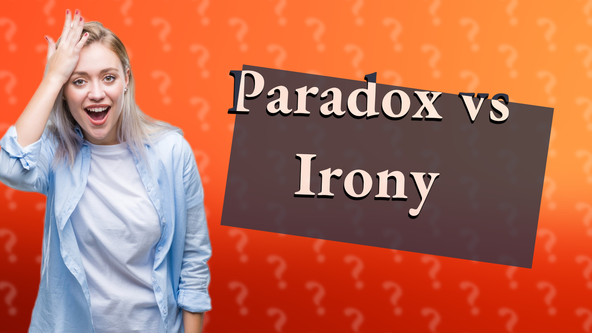 Paradox vs Irony