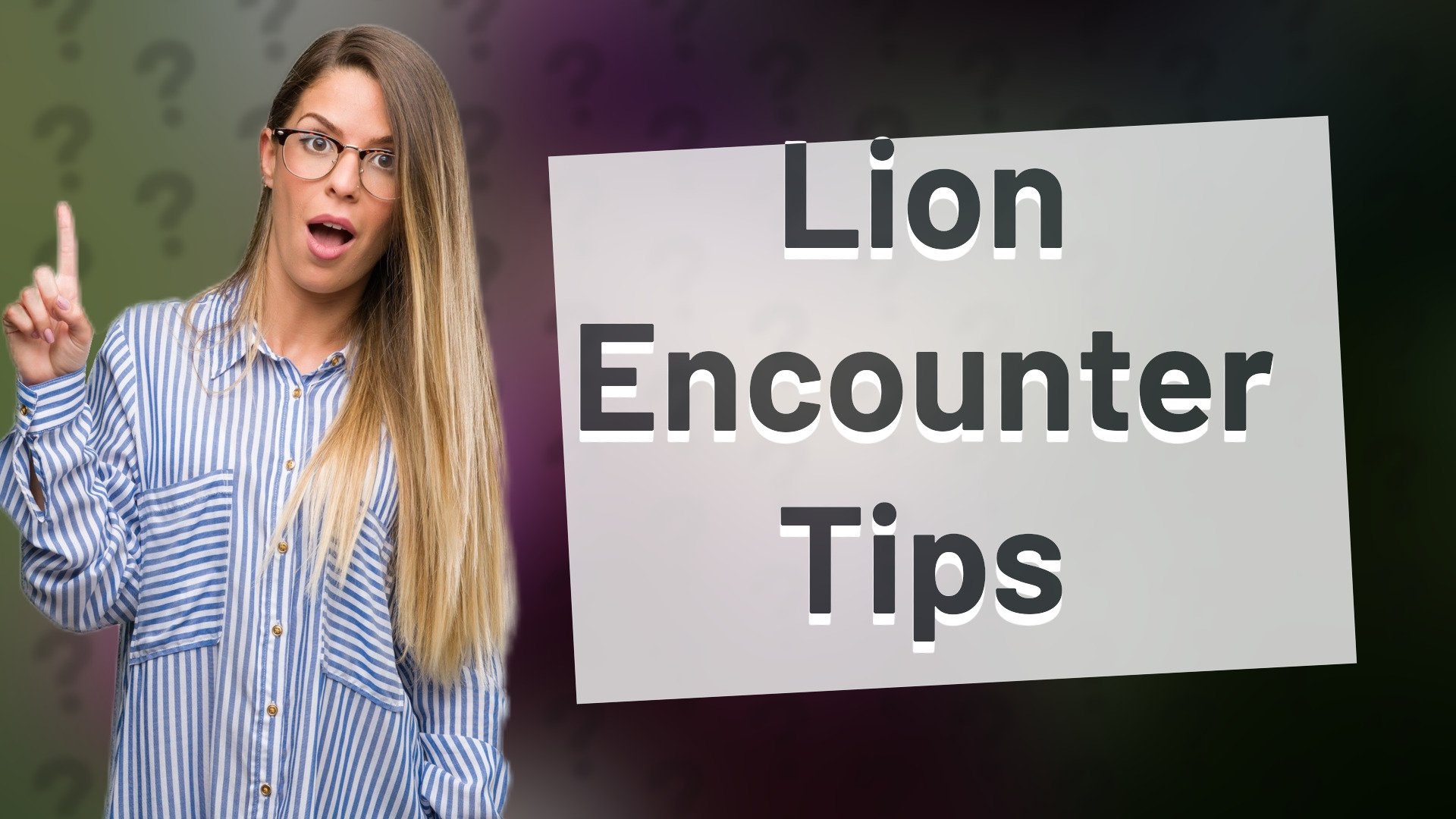 Lion Encounter Tips