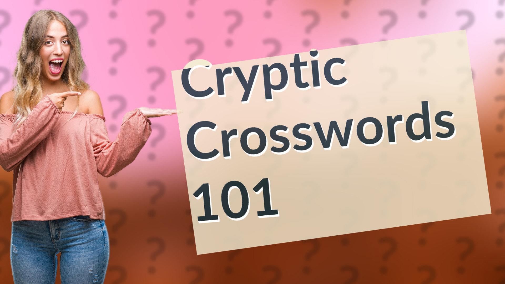 Cryptic Crosswords 101