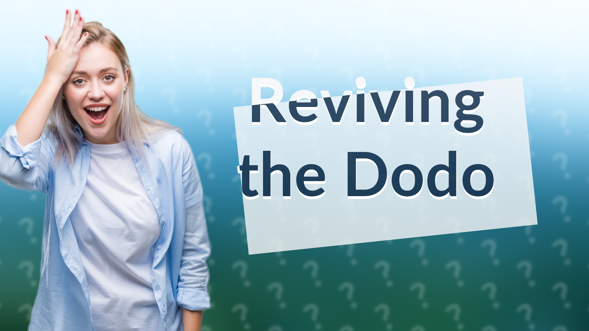 Reviving the Dodo