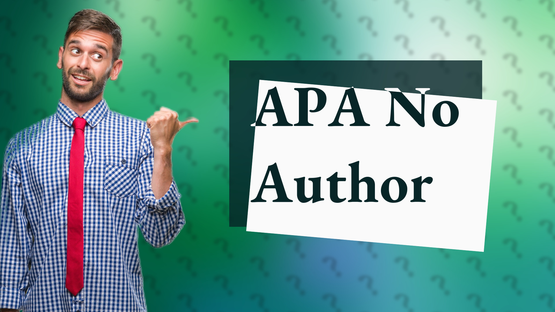 APA No Author
