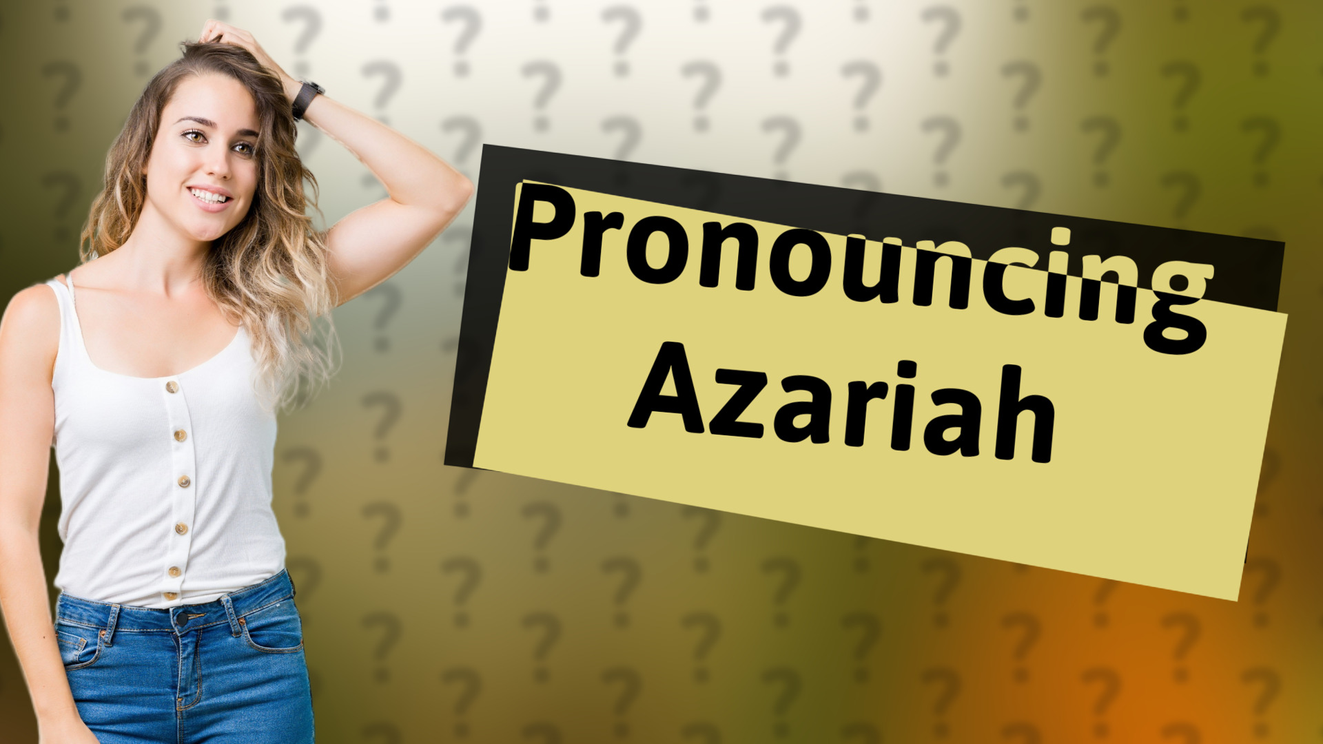 Pronouncing Azariah