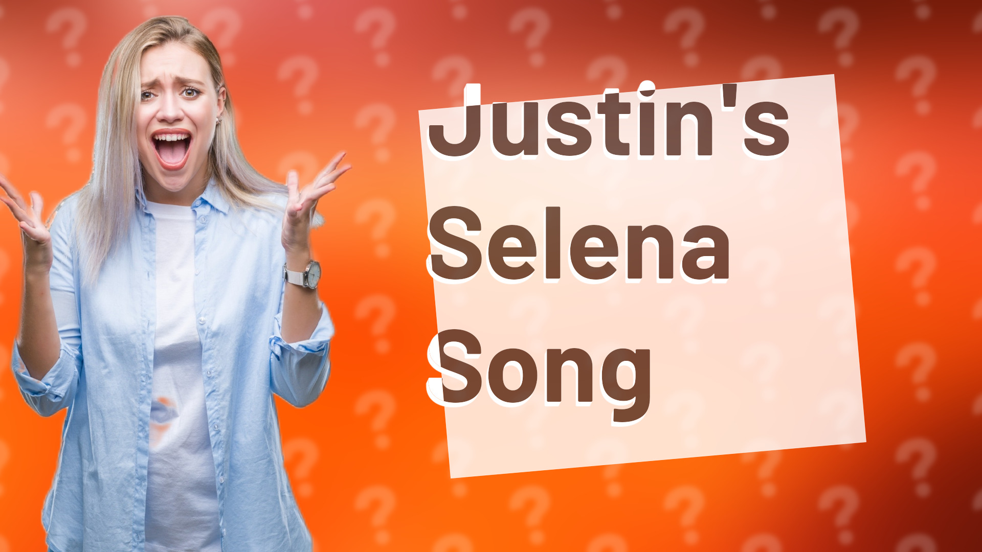 Justin's Selena Song