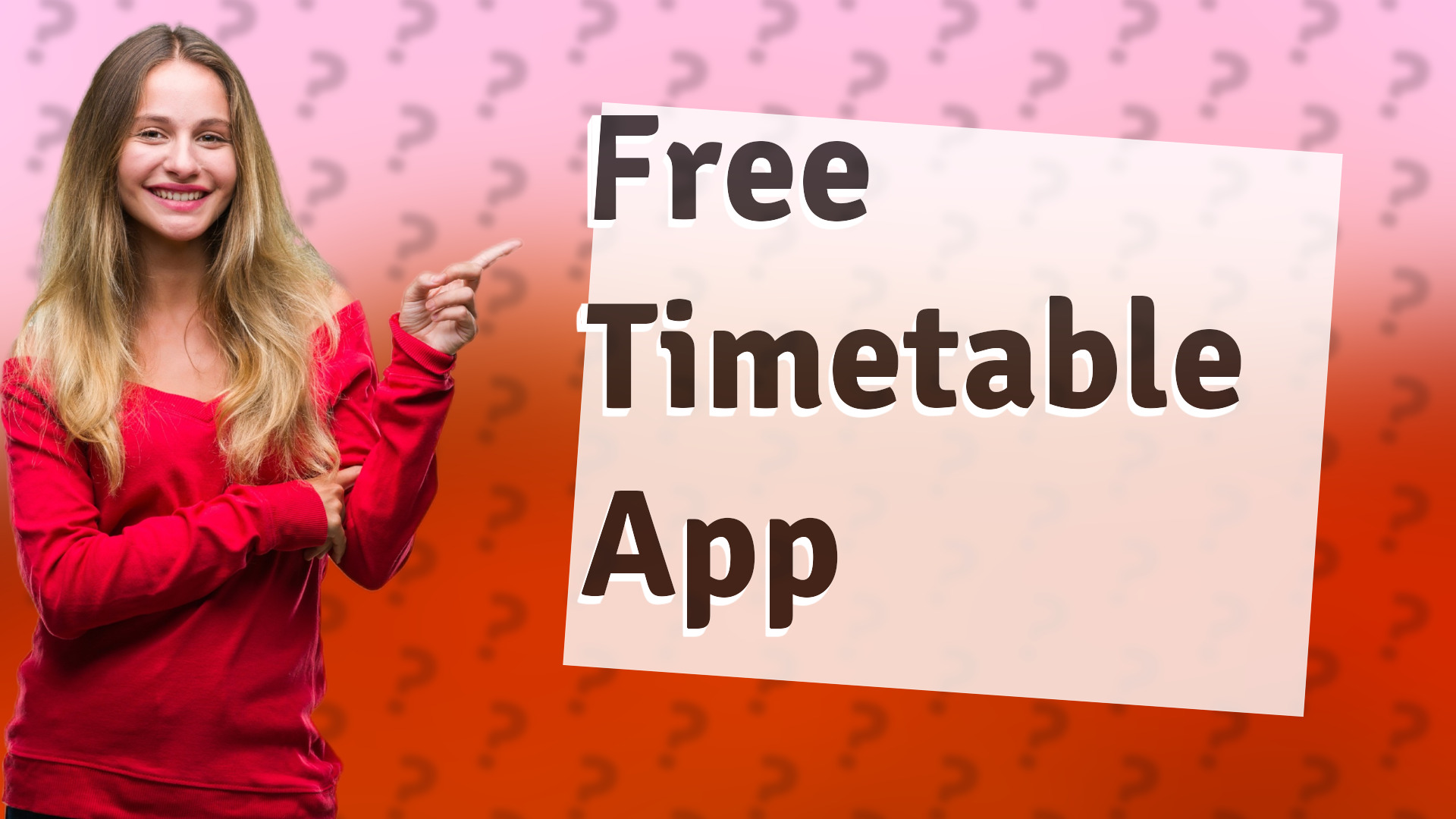 Free Timetable App