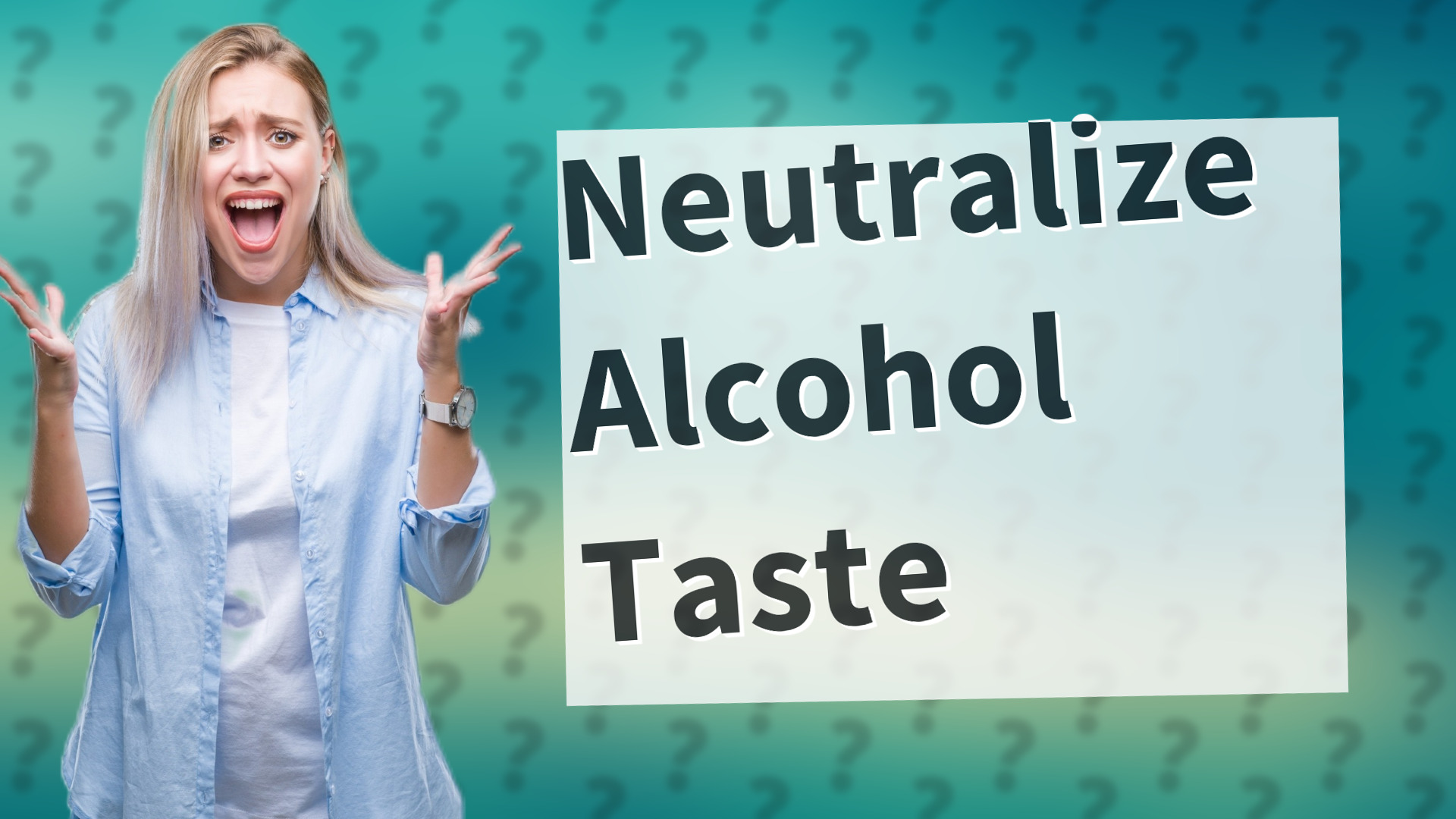 Neutralize Alcohol Taste