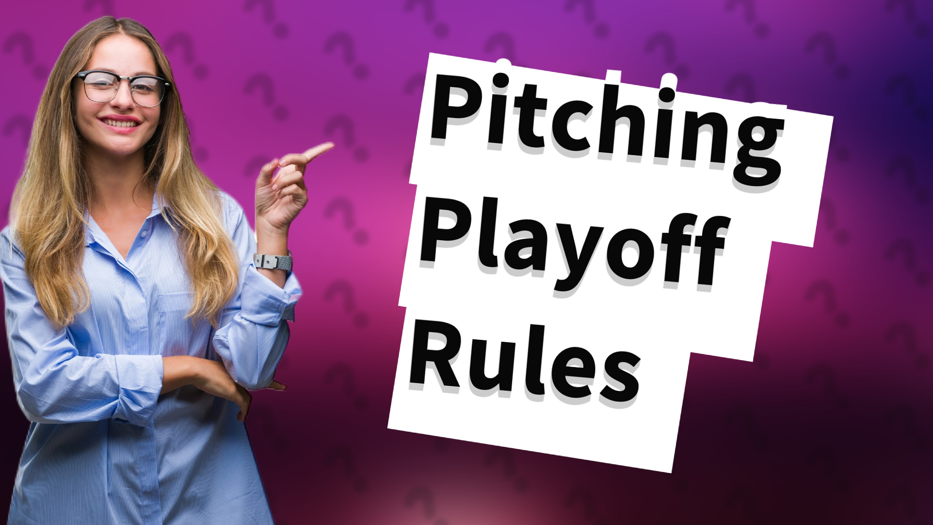 Pitching Playoff Rules