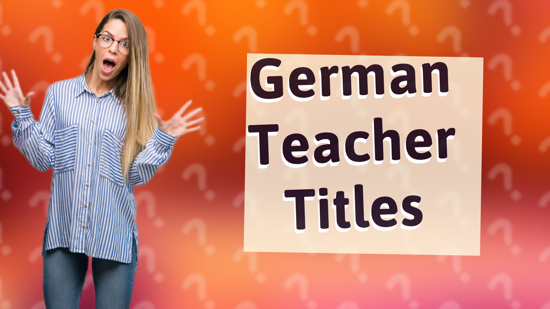 German Teacher Titles