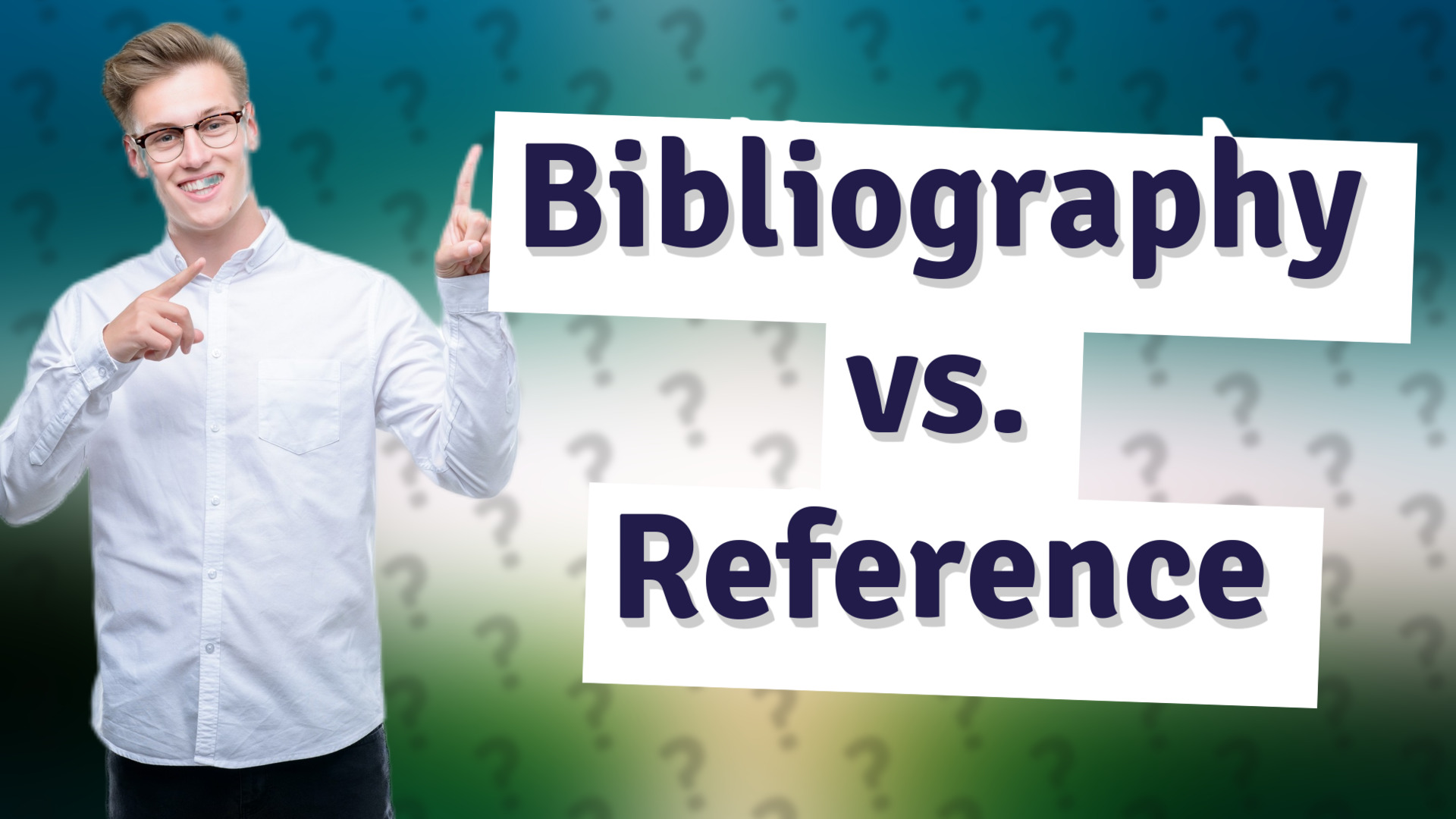 Bibliography vs. Reference