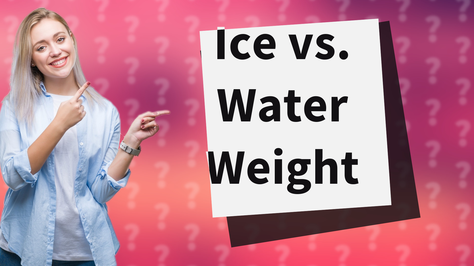 Ice vs. Water Weight