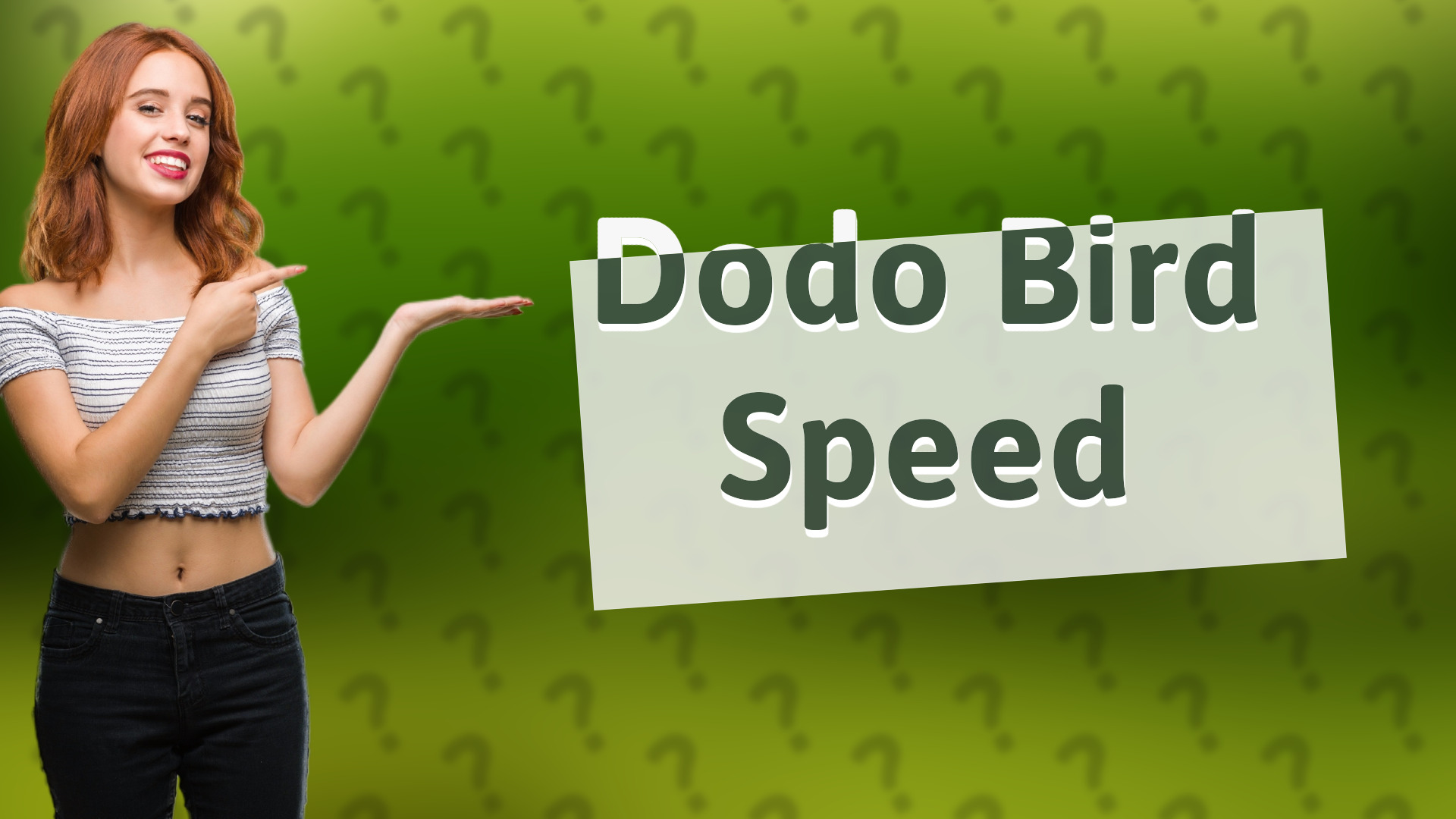 Dodo Bird Speed