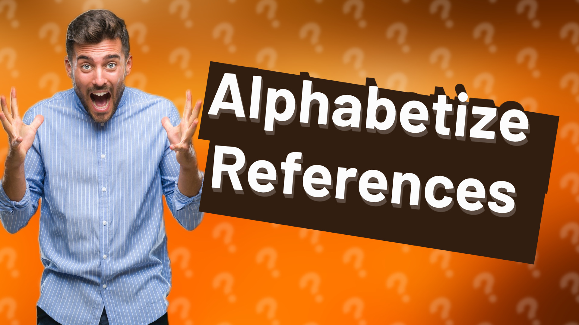Alphabetize References