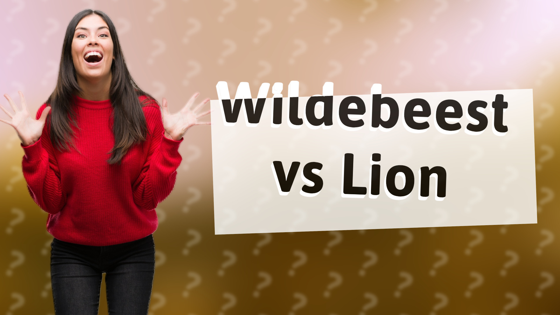 Wildebeest vs Lion