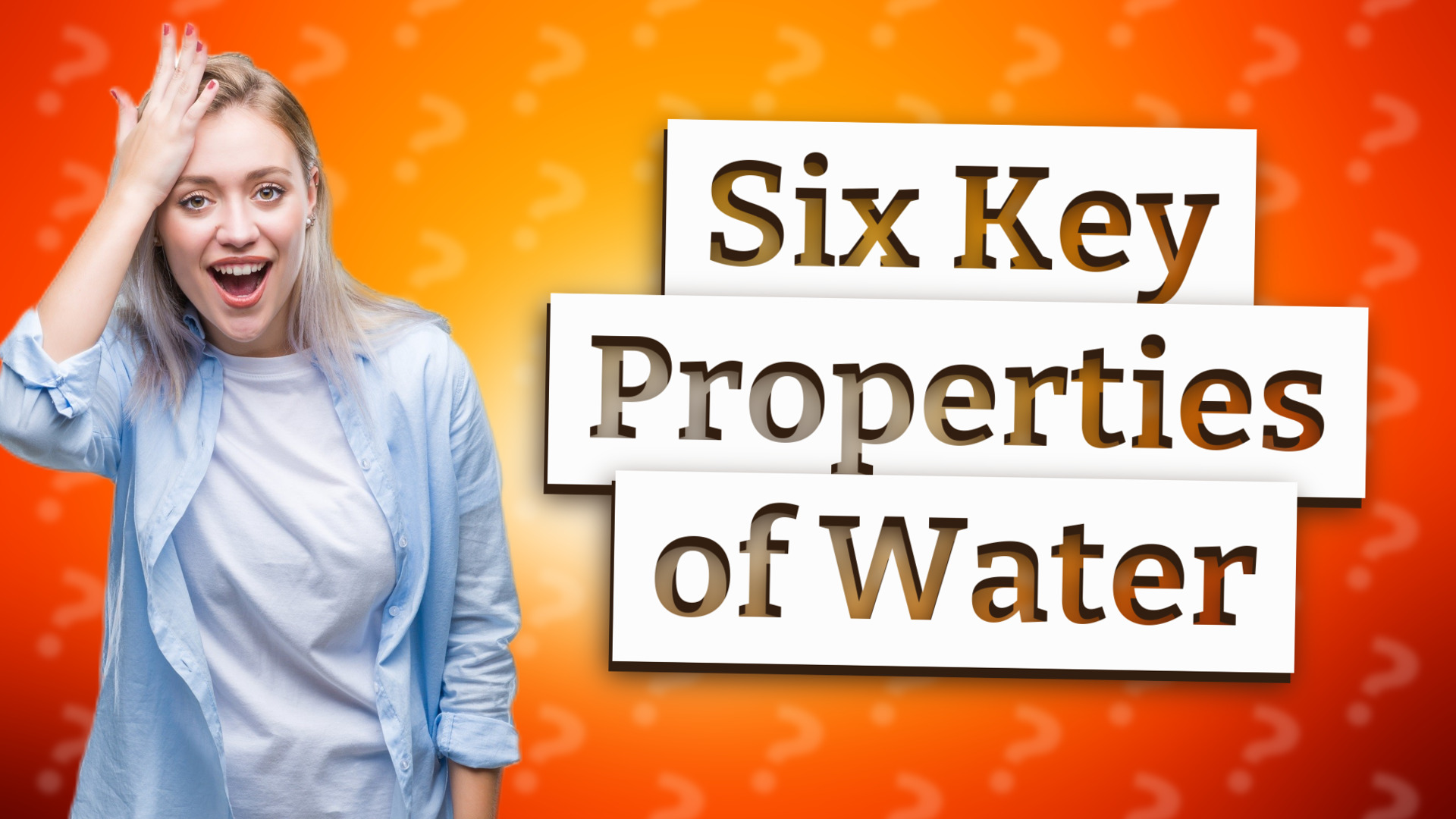 Six Key Properties of Water