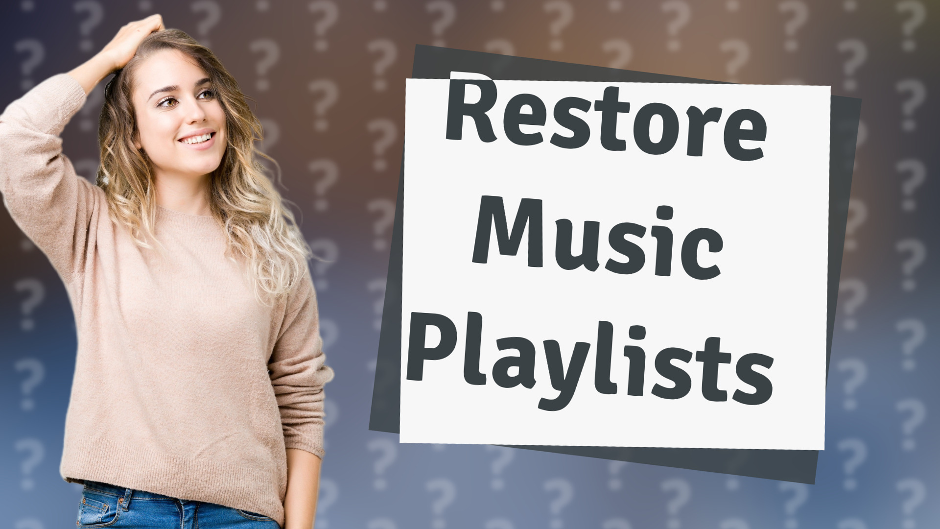 Restore Music Playlists