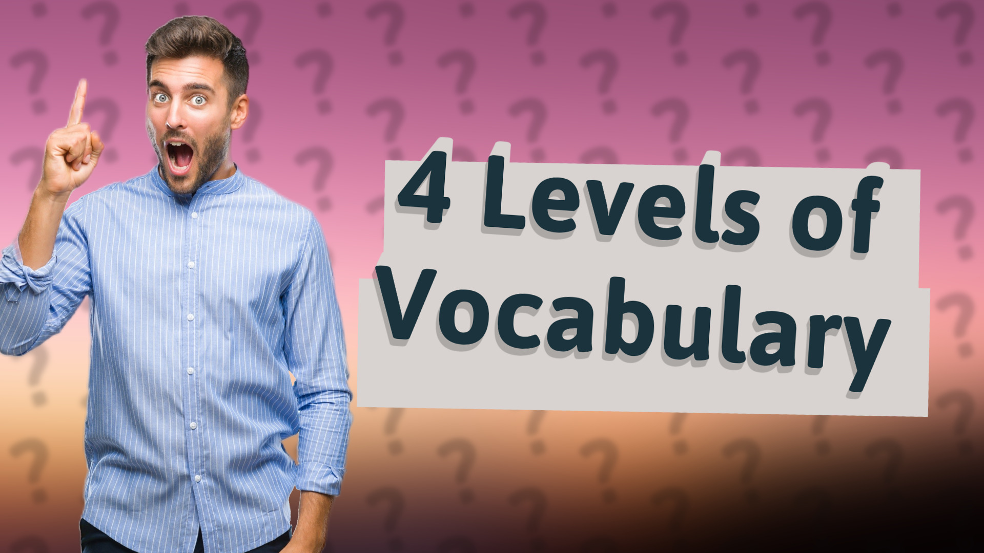 4 Levels of Vocabulary