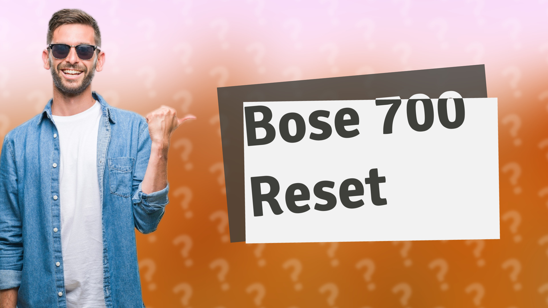 Bose 700 Reset