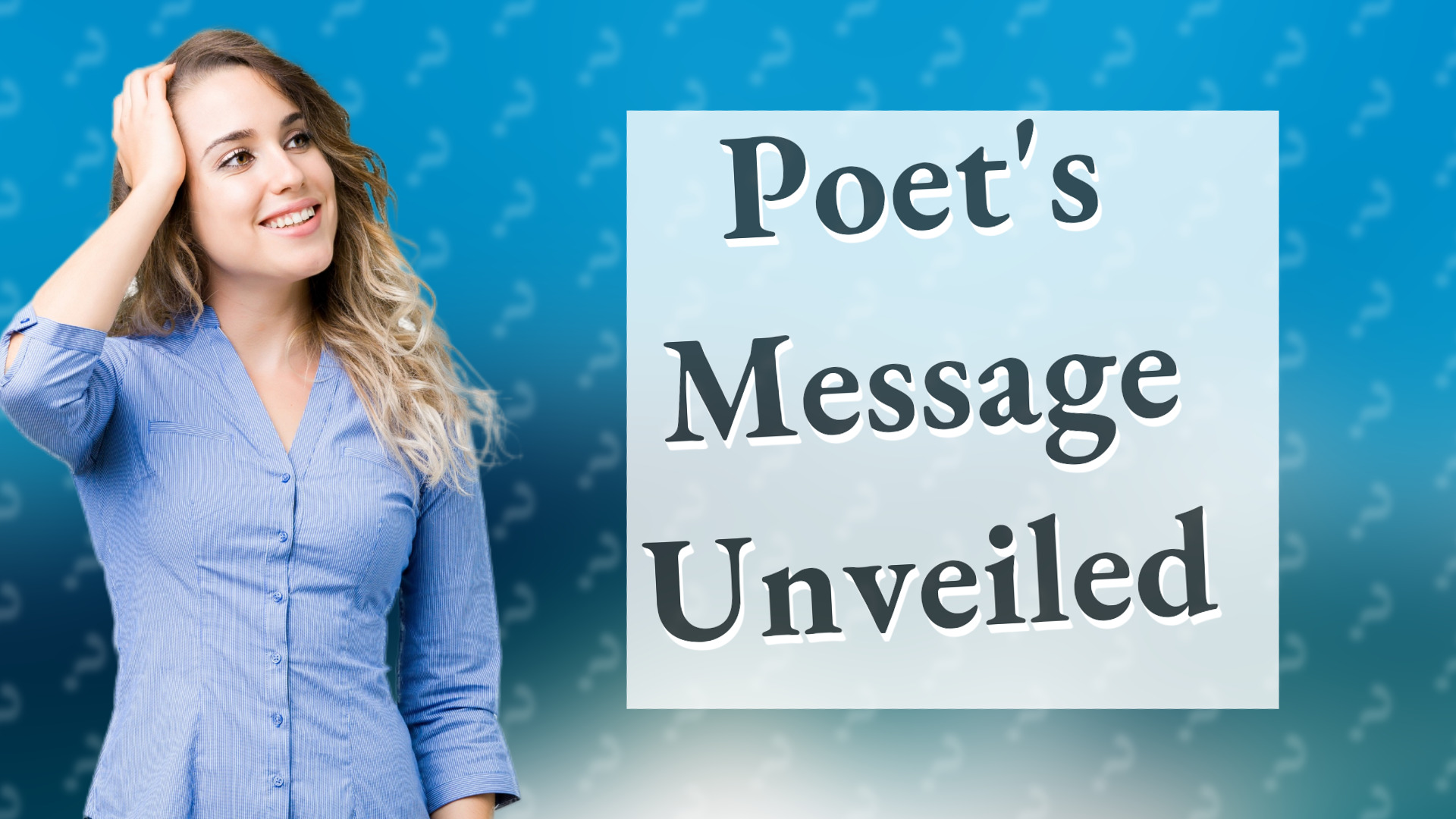 Poet's Message Unveiled