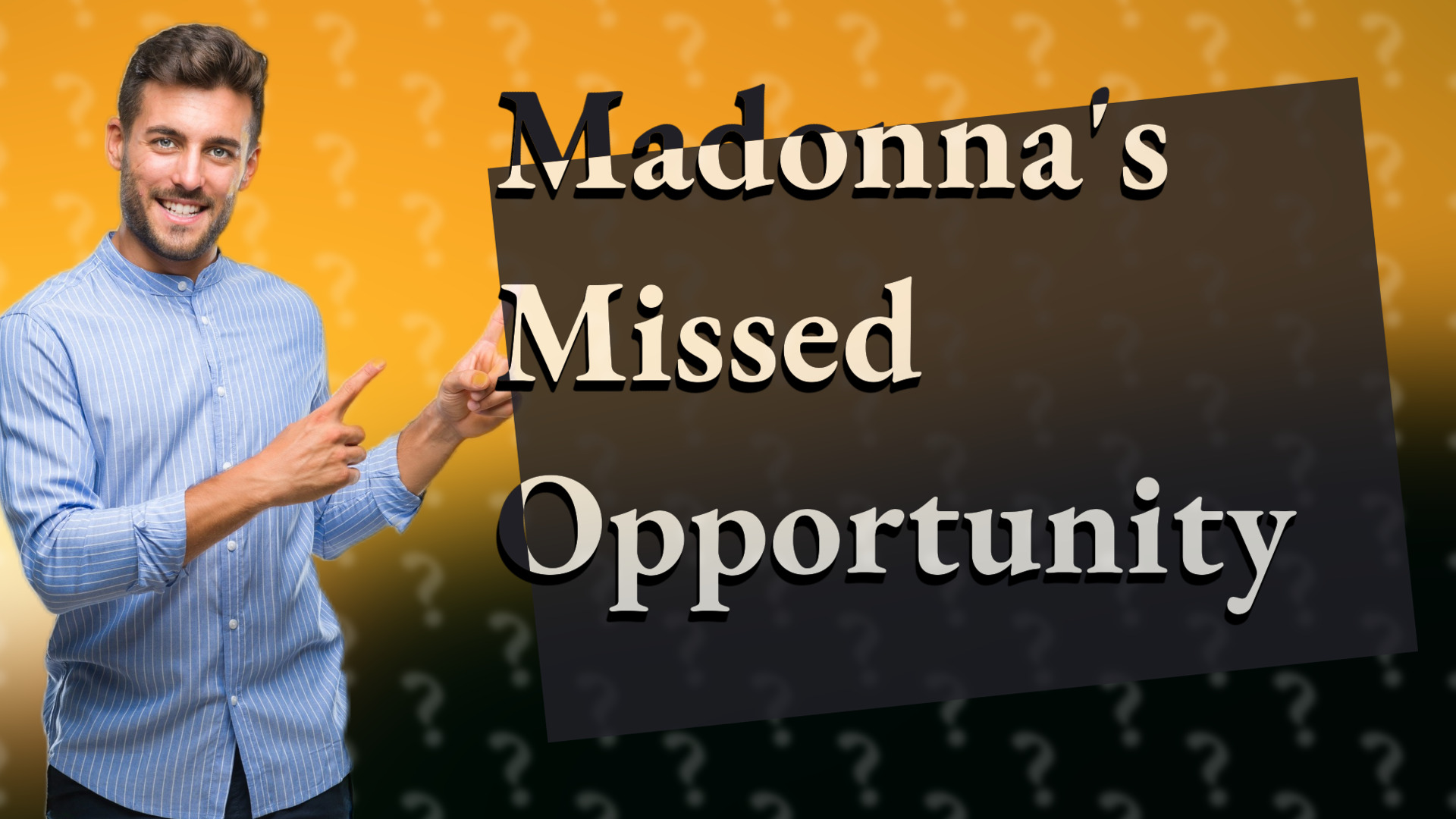 Madonna's Missed Opportunity