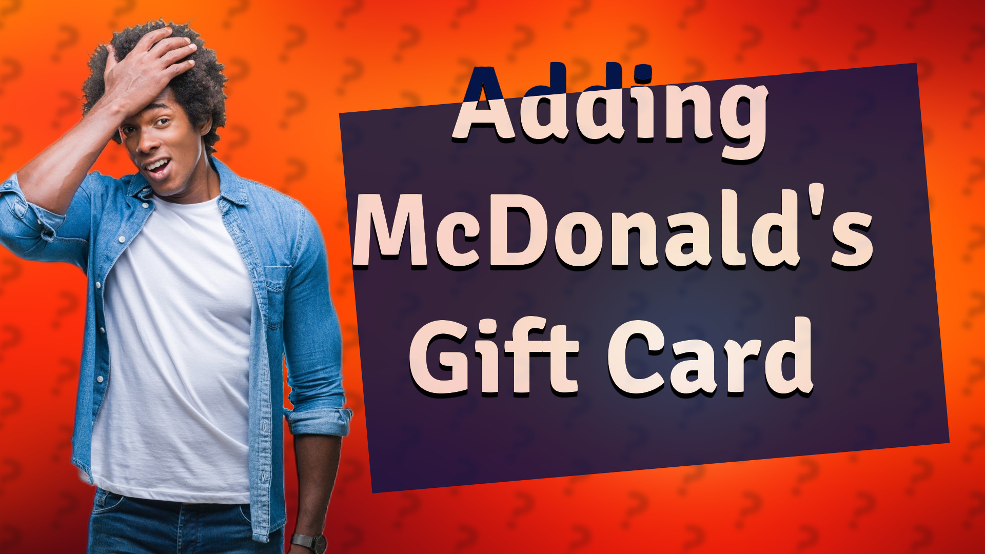 Adding McDonald's Gift Card