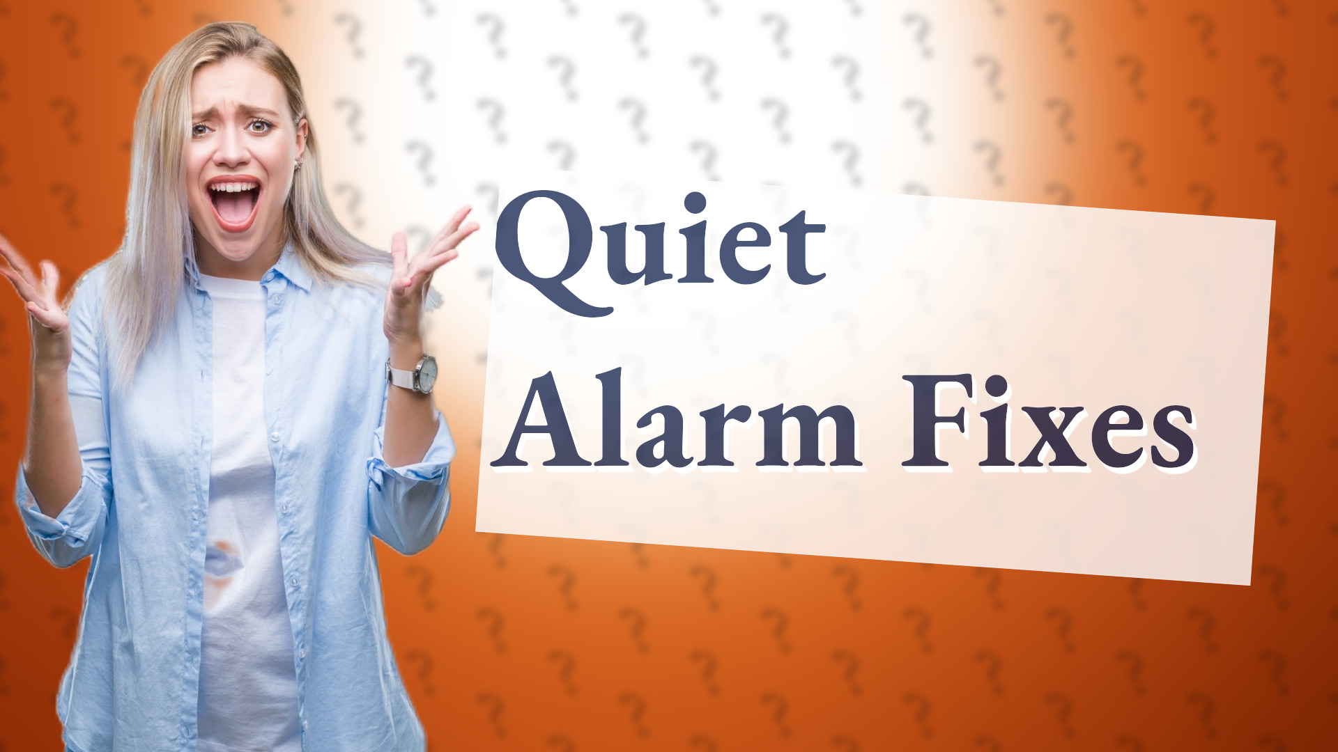 Quiet Alarm Fixes