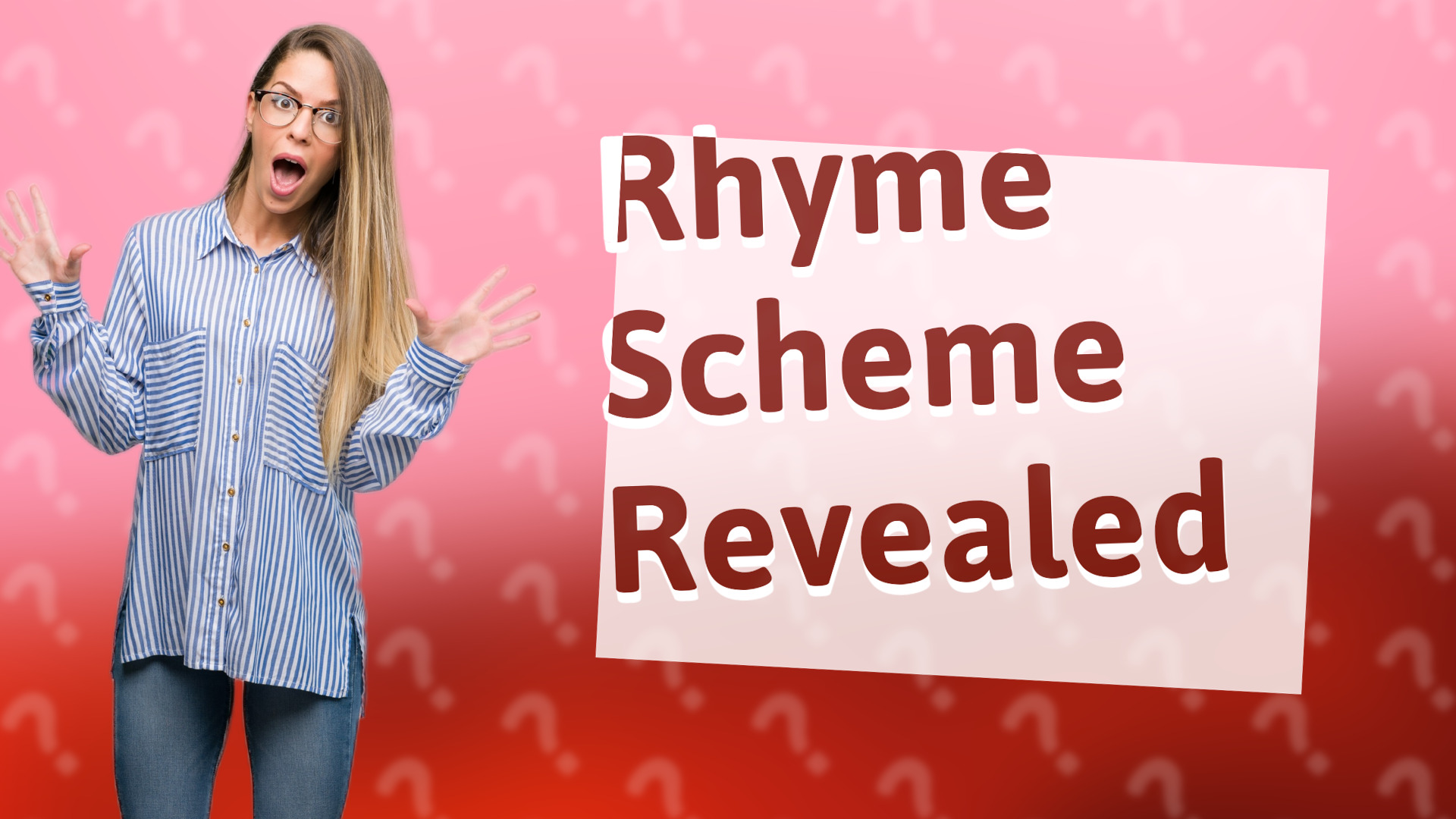 Rhyme Scheme Revealed