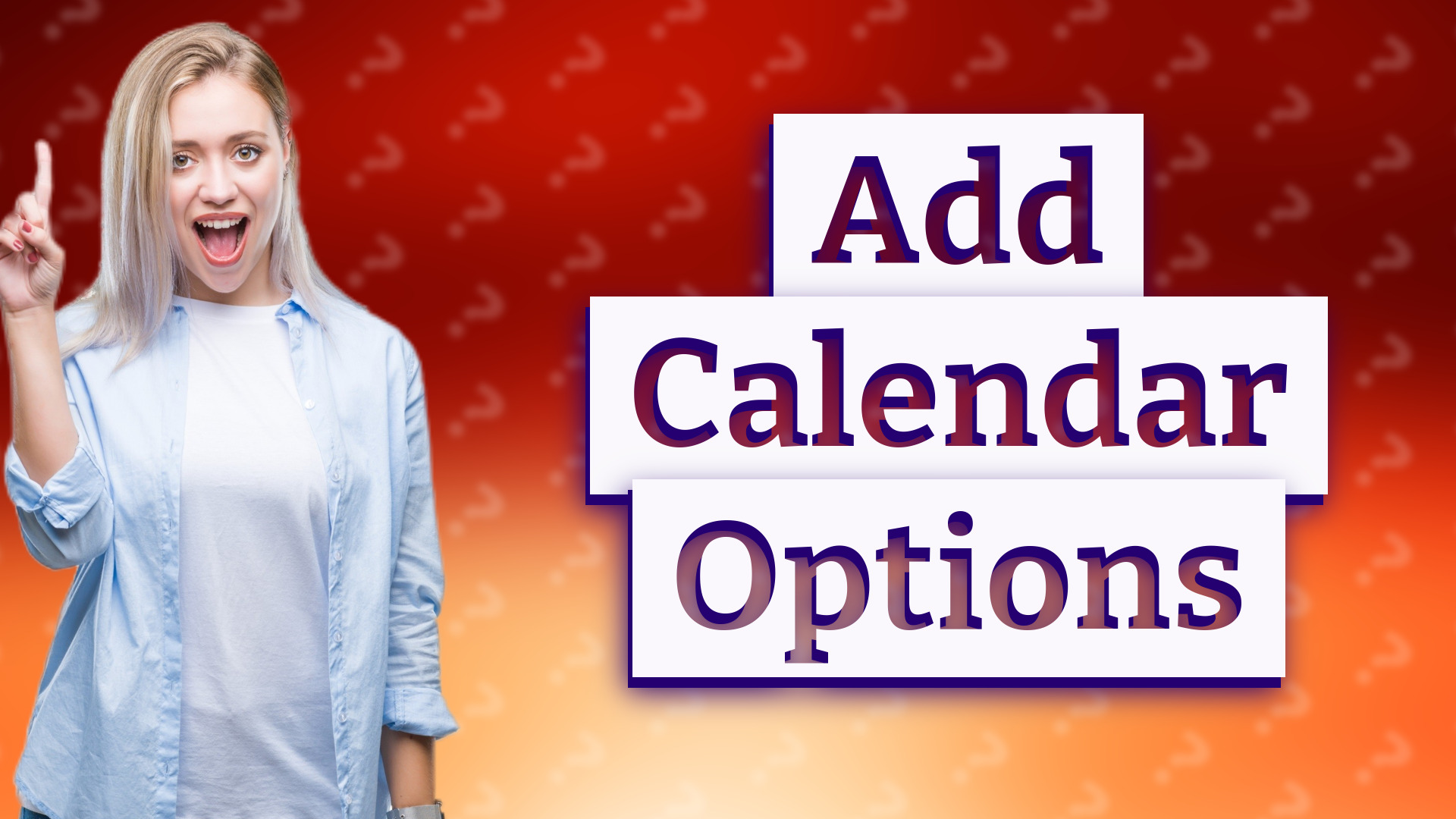 Add Calendar Options