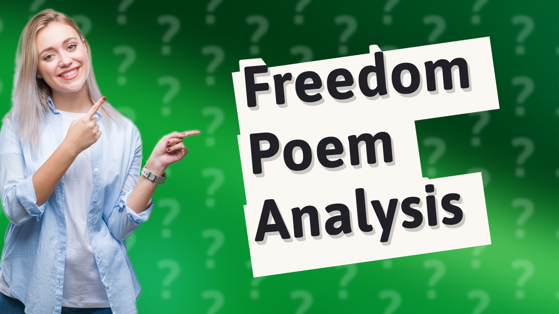 Freedom Poem Analysis