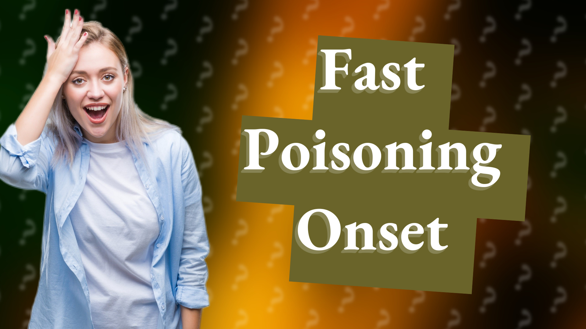 Fast Poisoning Onset