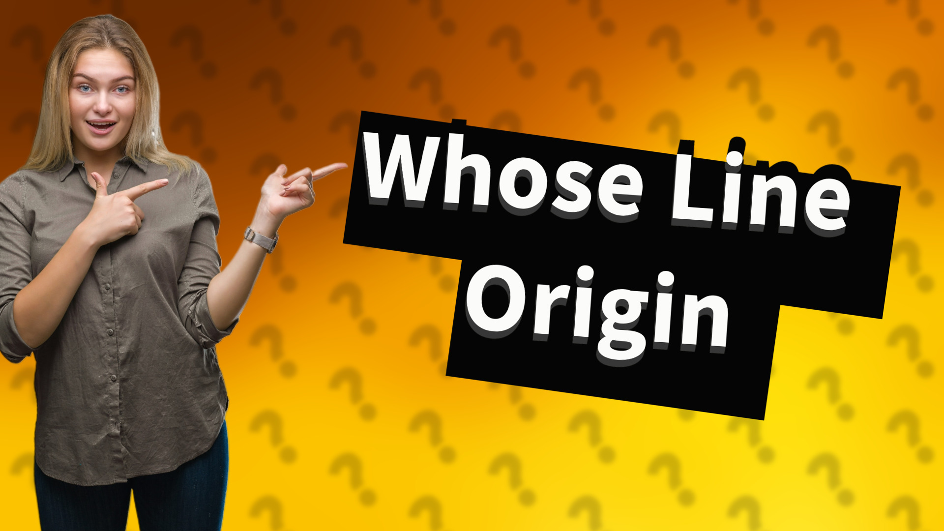 Whose Line Origin