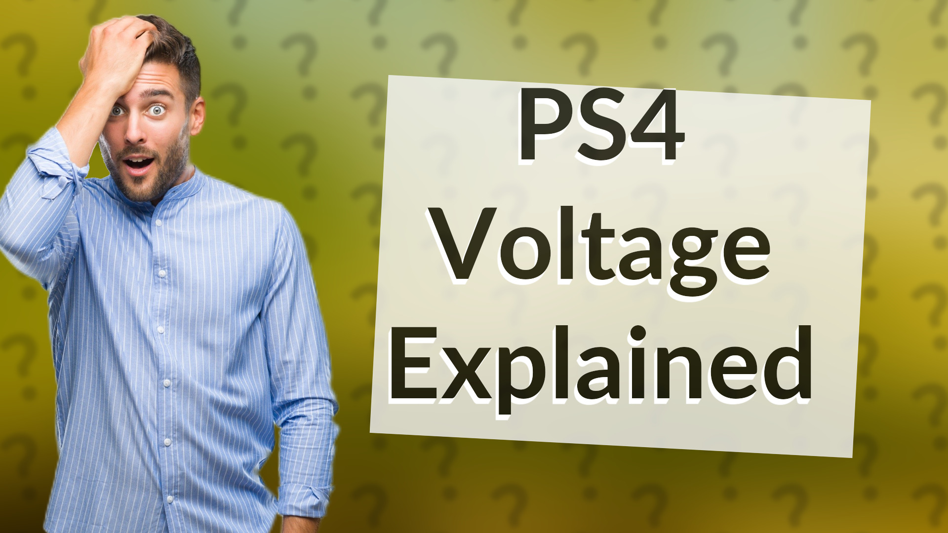 PS4 Voltage Explained