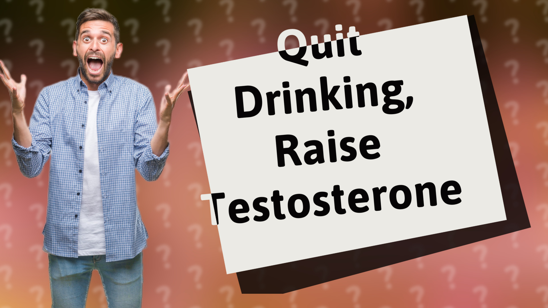 Quit Drinking, Raise Testosterone