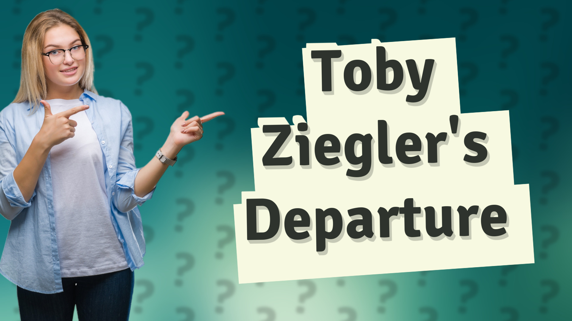 Toby Ziegler's Departure