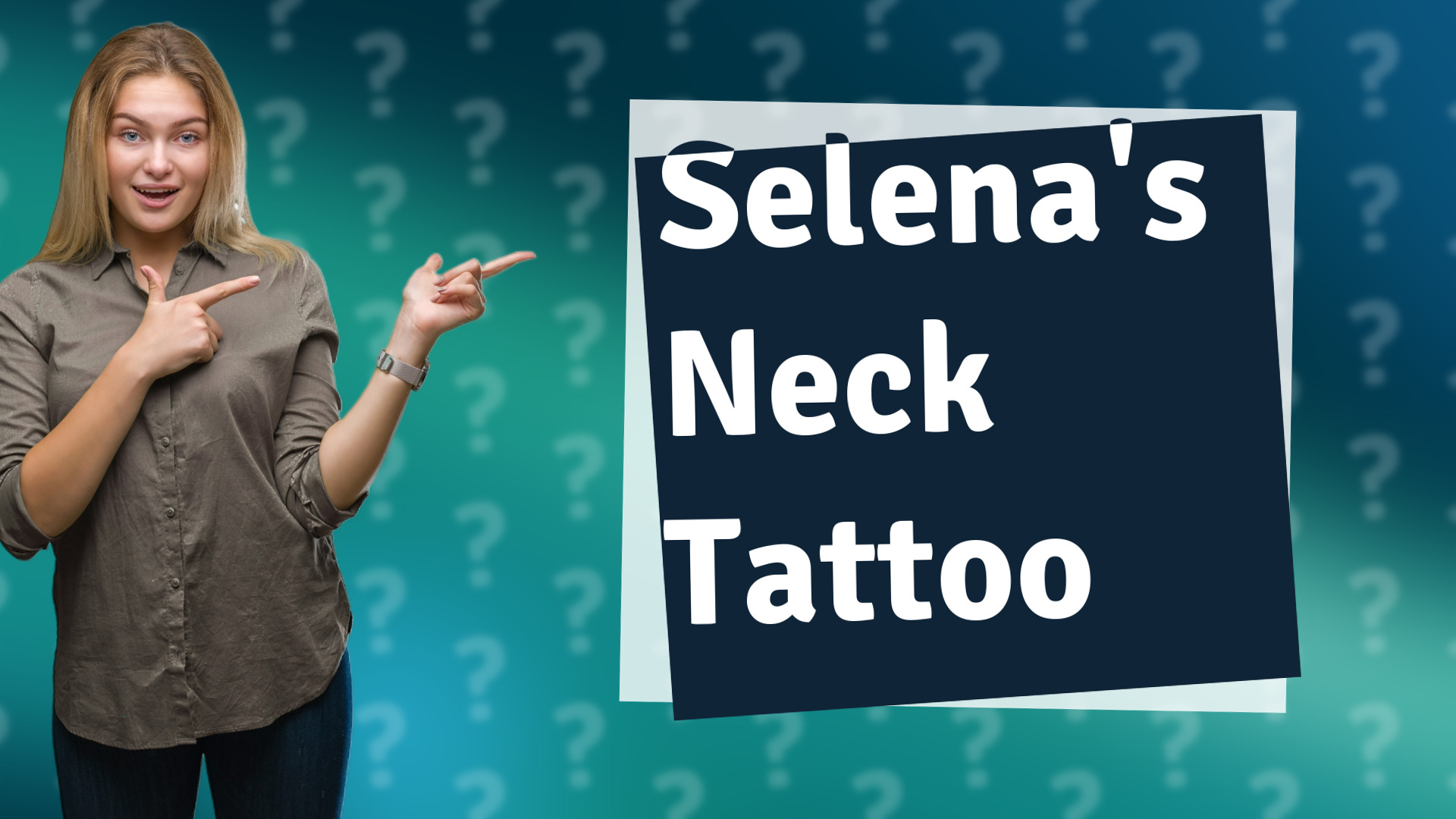 Selena's Neck Tattoo