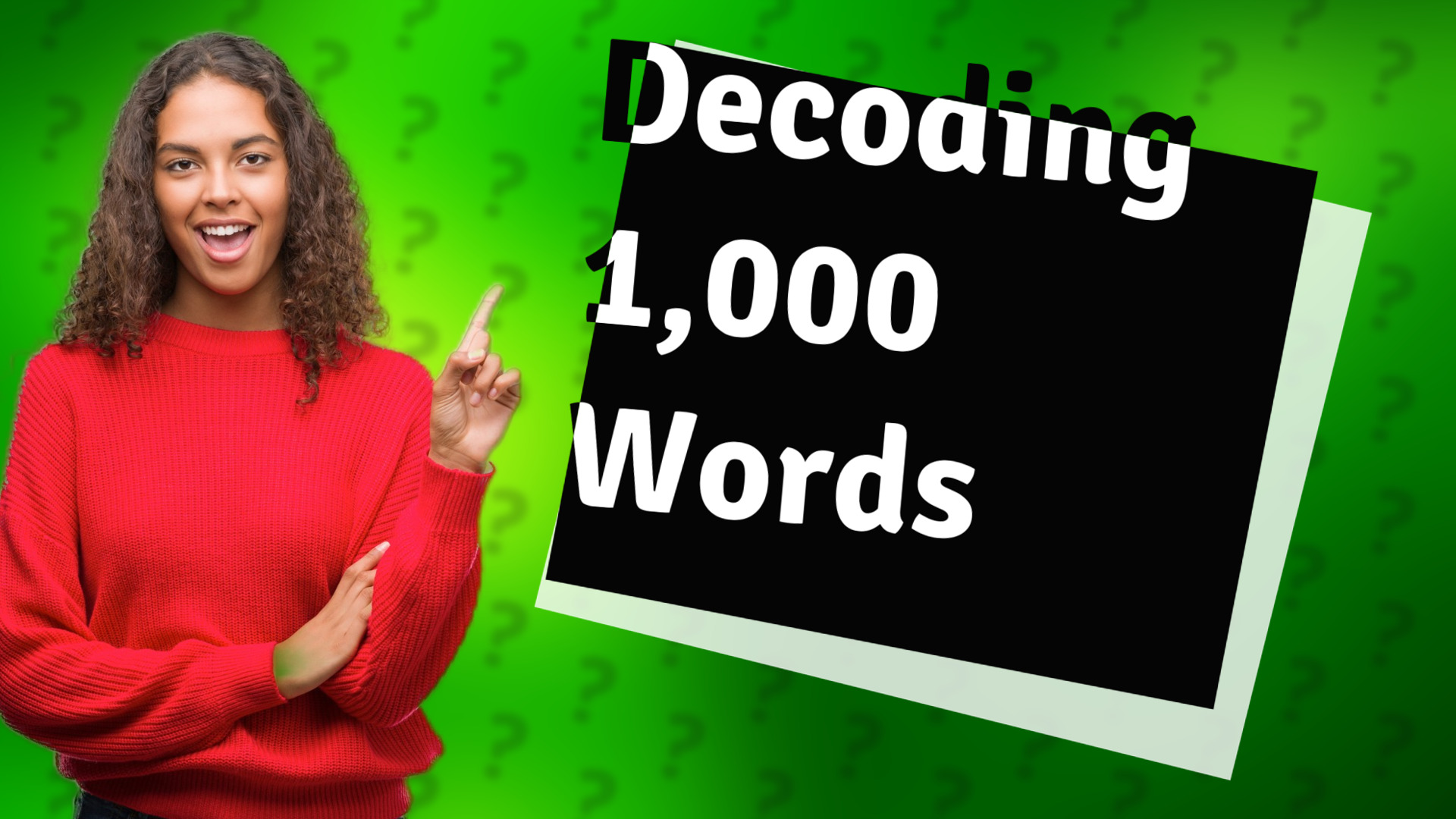 Decoding 1,000 Words