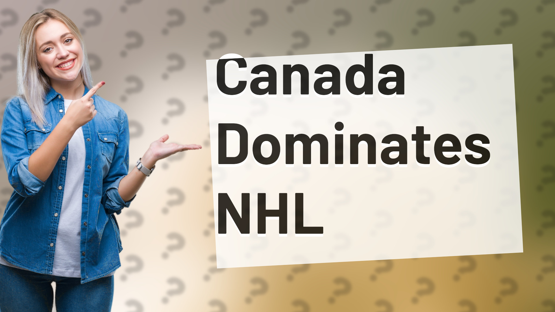Canada Dominates NHL