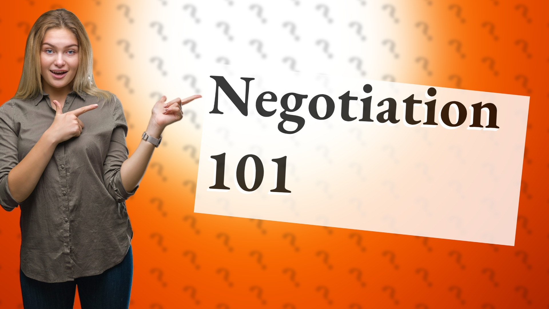 Negotiation 101