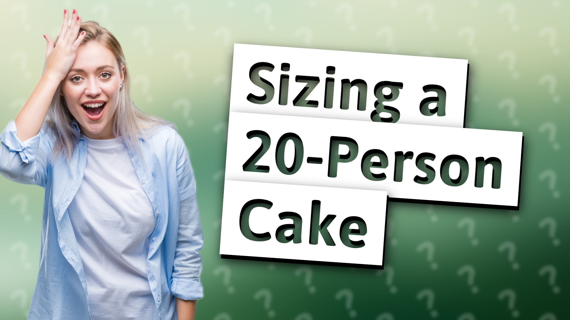 Sizing a 20-Person Cake